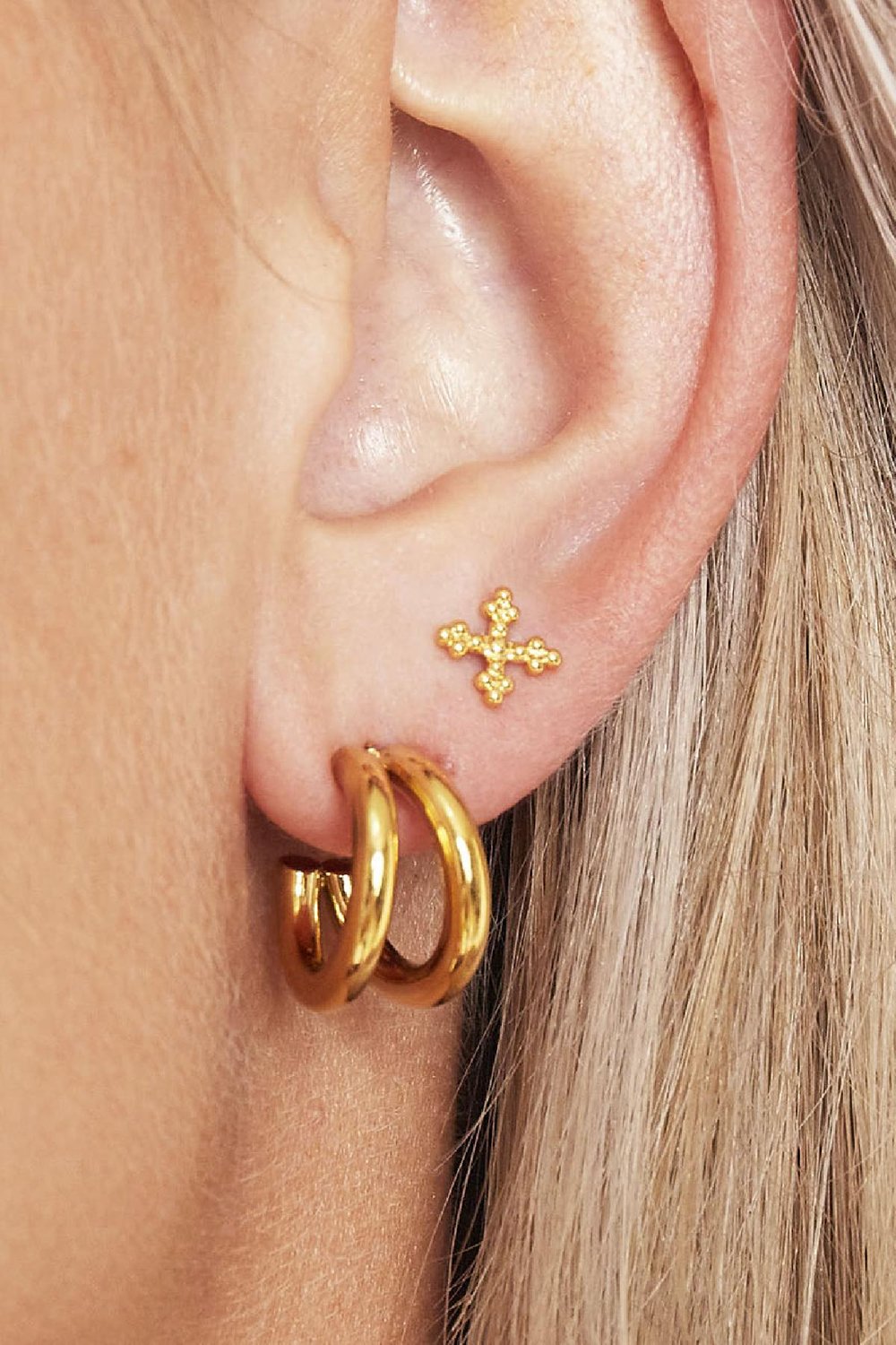 Pendientes Circled Plata Acero inoxidable Imagen2