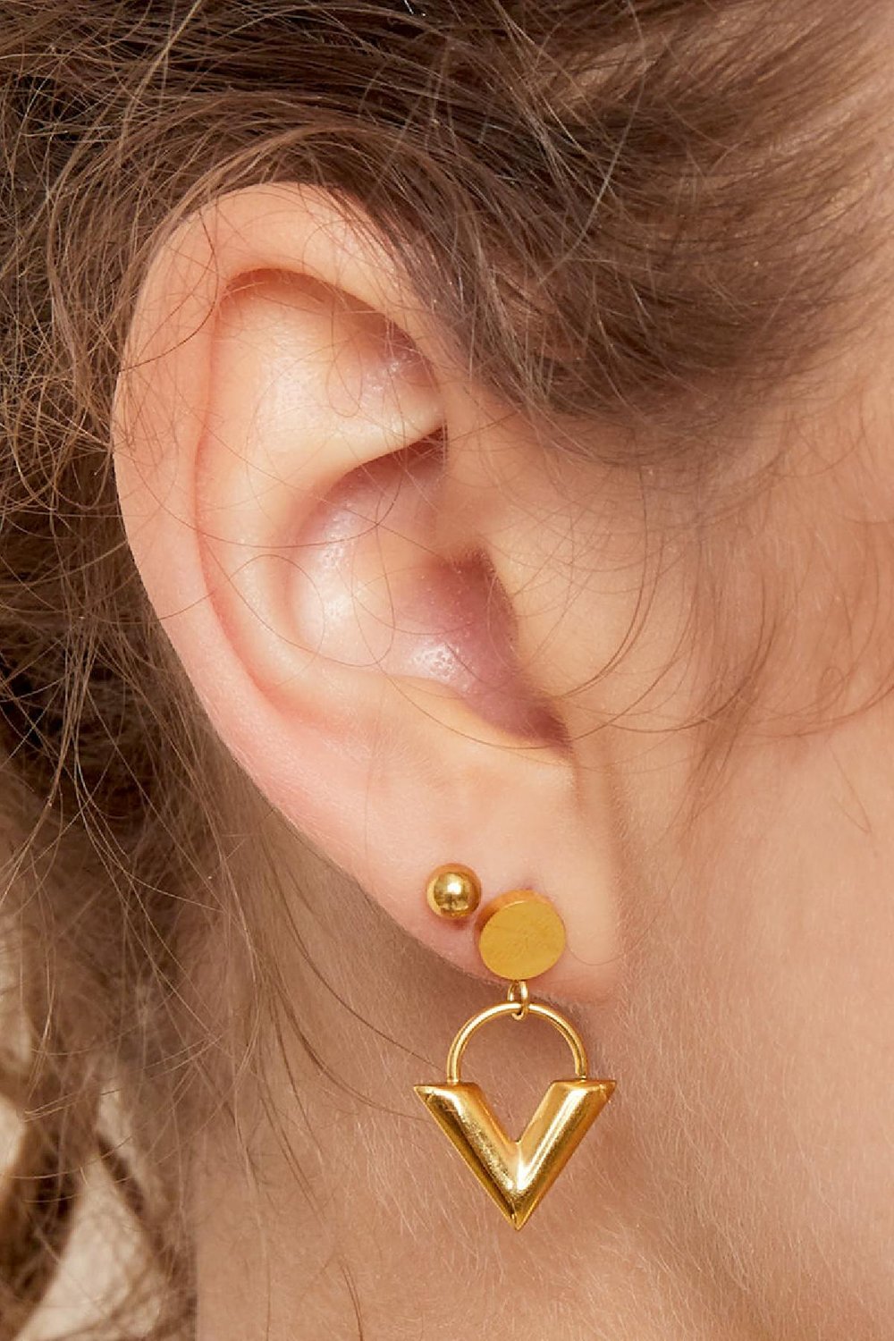 Earrings Venus Gold Color Stainless Steel Picture3