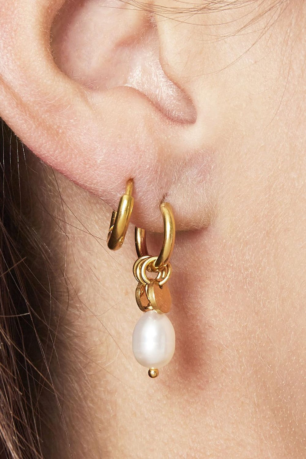 Earrings Pearl Drops Stainless Steel Picture2