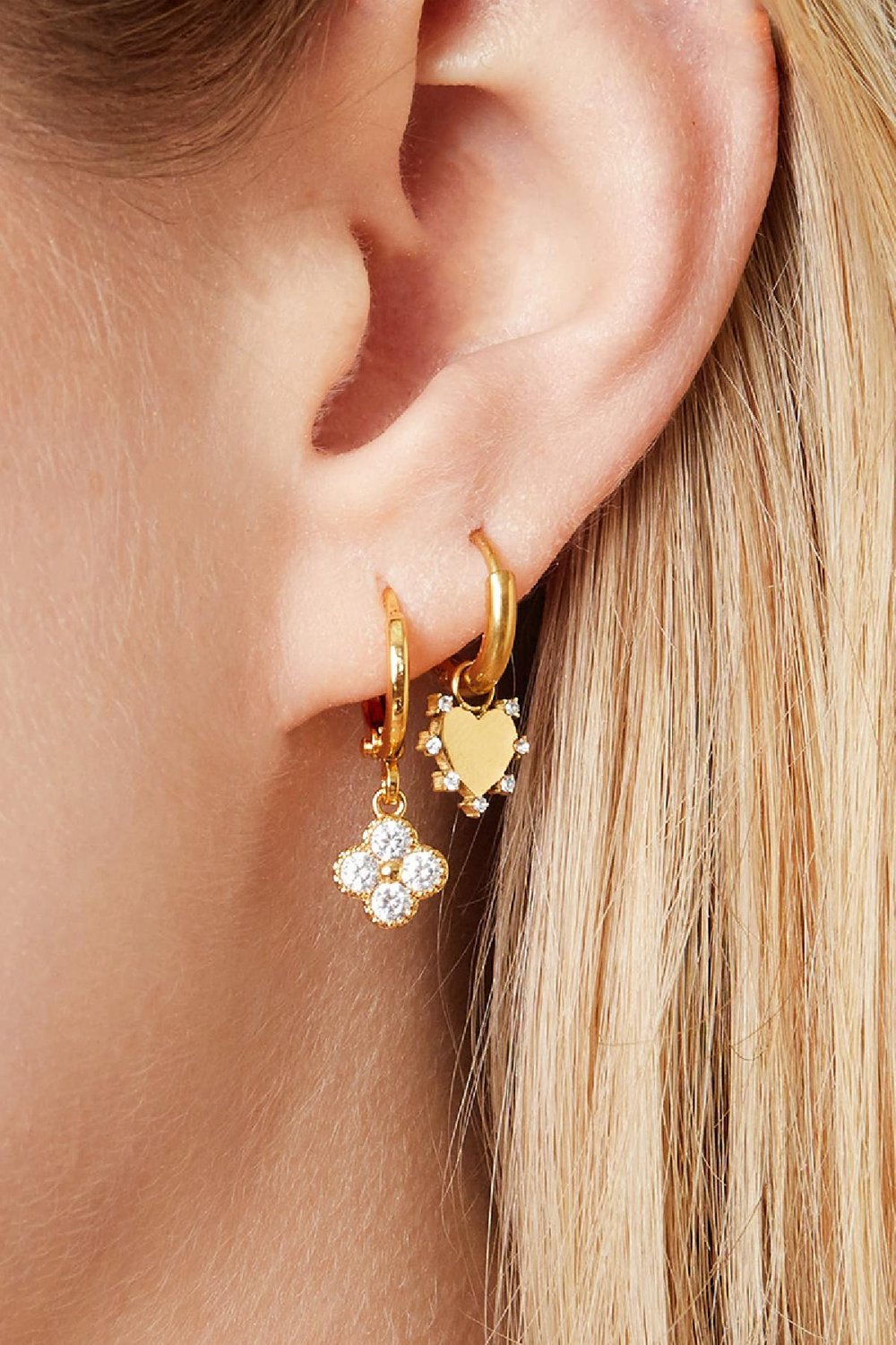 Boucles d'oreilles Heart You Argenté Acier inoxydable Image2