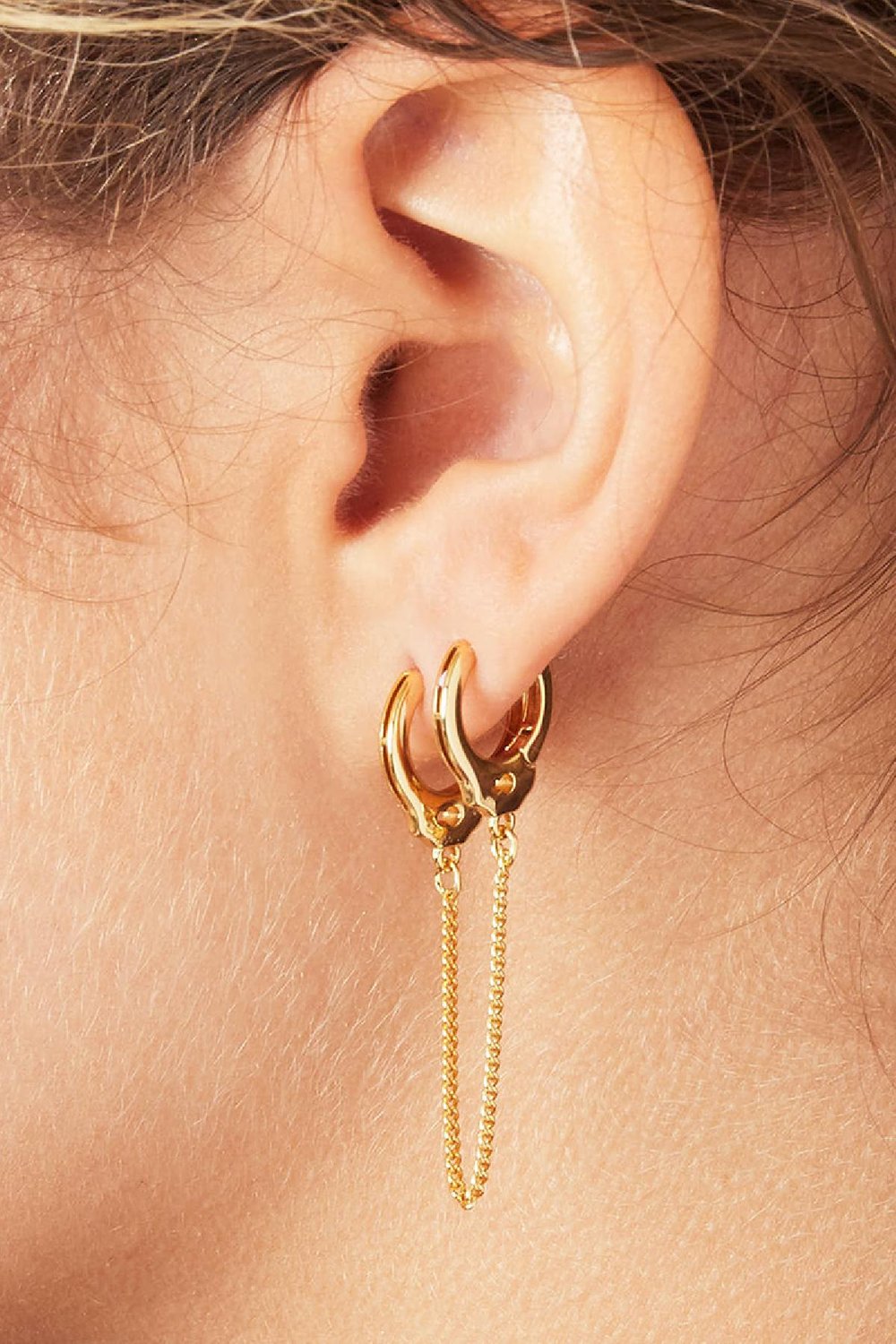 Oorbel Cuffed Goud kleur Koper Afbeelding2