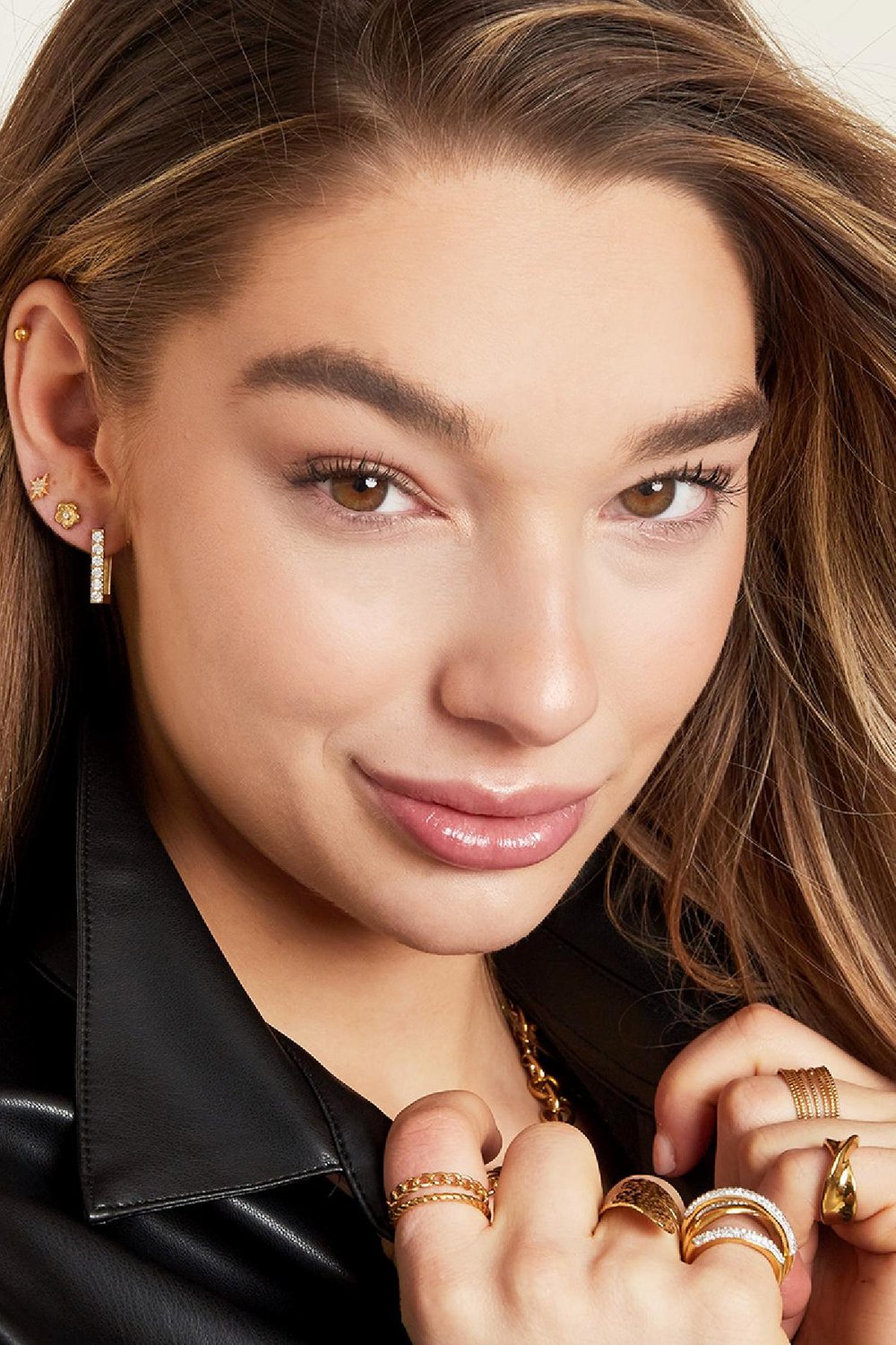 Boucles d'oreilles Diamond Rectangle Acier inoxydable Image3