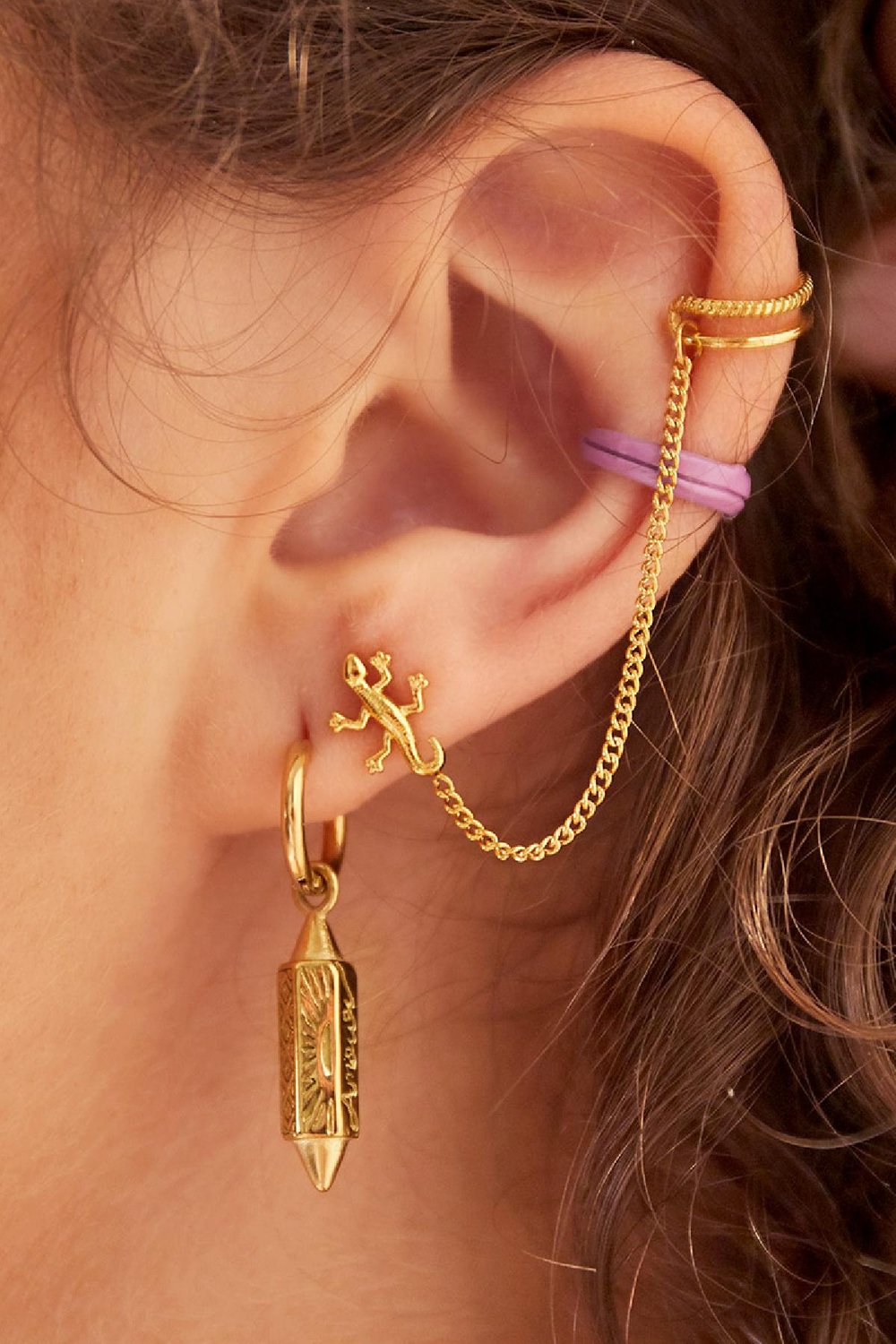 stainless steel earcuff lizard  Picture2