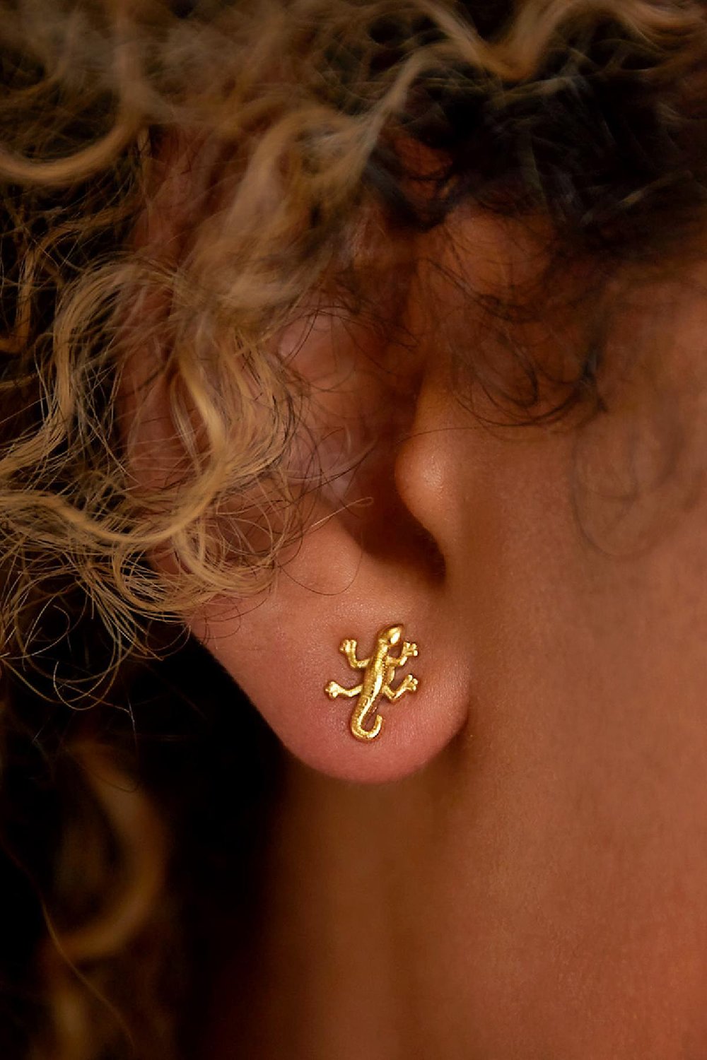 Boucles d'oreilles salamandre en acier inoxydable Image2