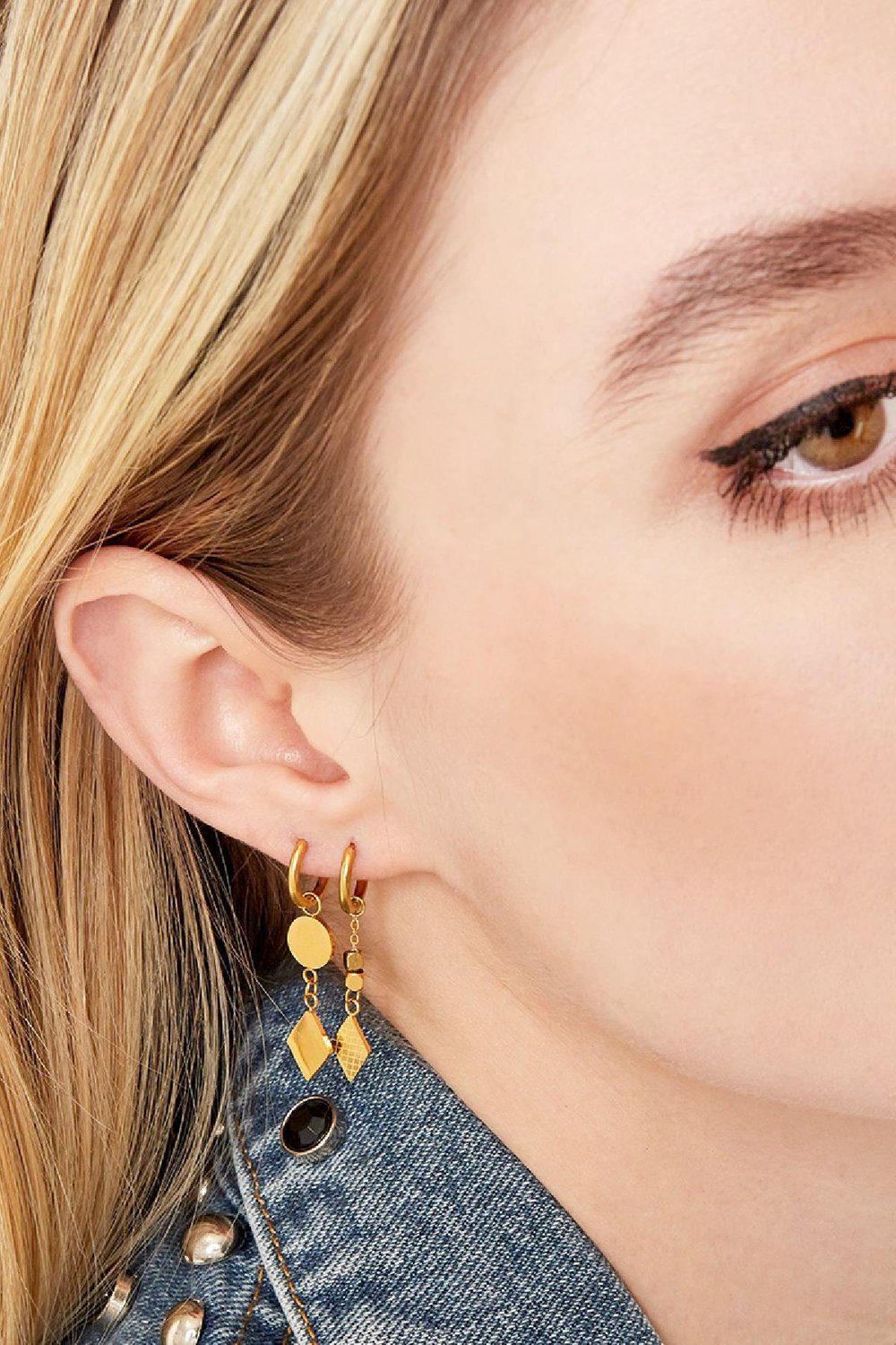 Ohrringe Be Cool Goldfarbe Edelstahl Bild2