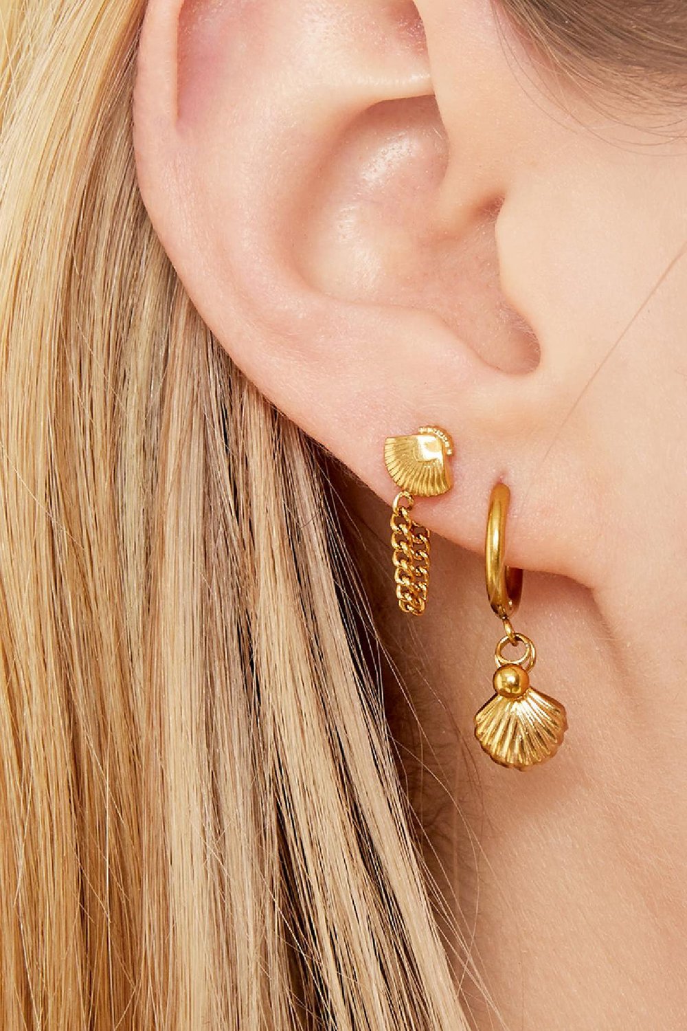 Oorbellen By the Sea Goud kleur Stainless Steel Afbeelding2
