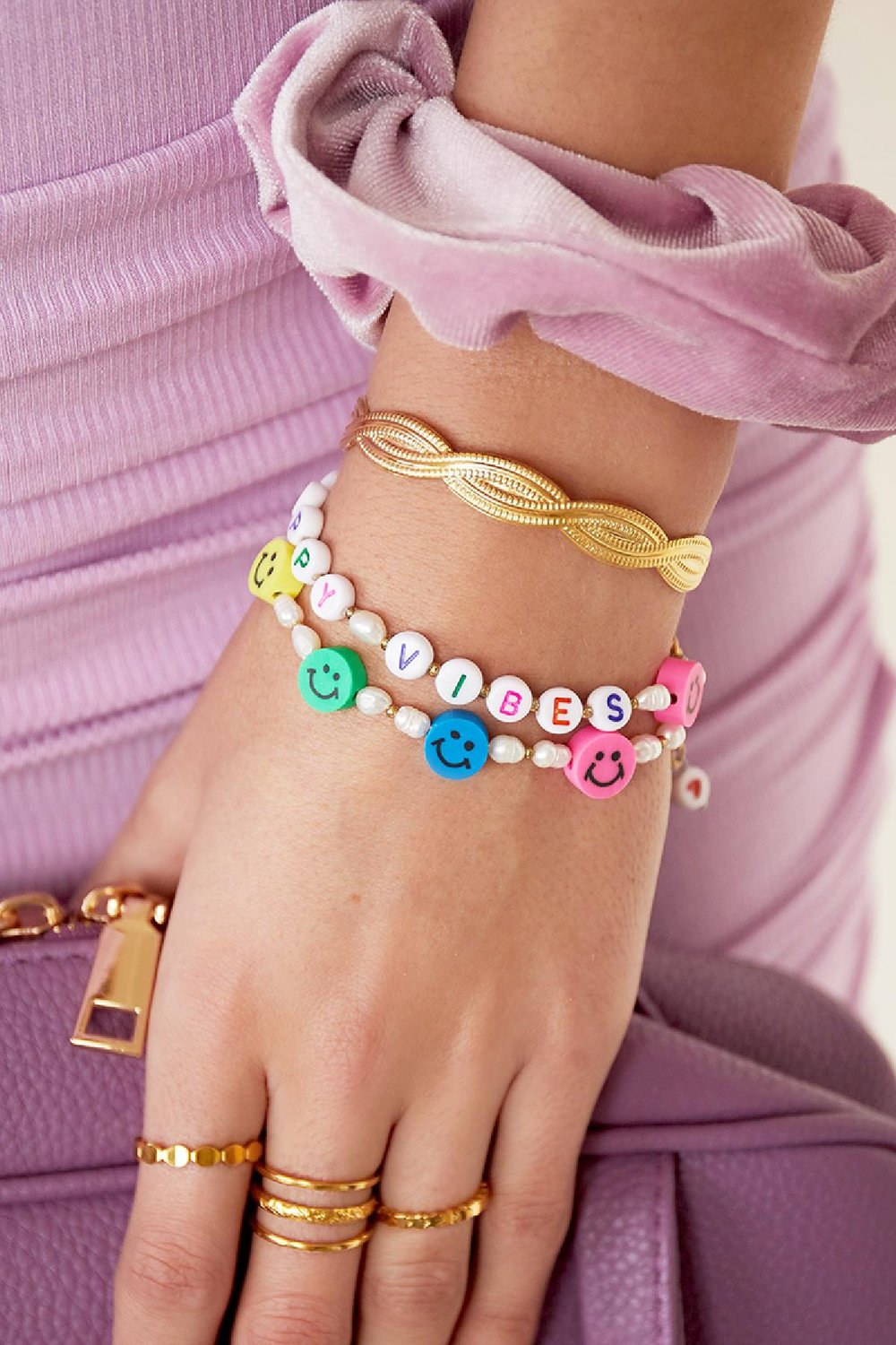 Edelstahlarmband Smilies  Bild2