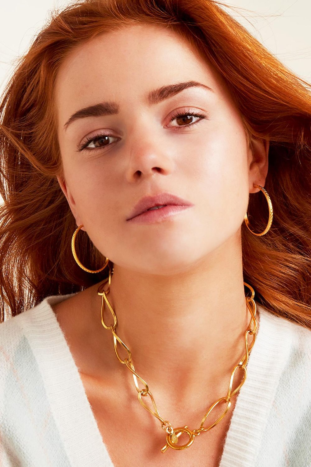 Boucles d'oreilles créoles en acier inoxydable Argenté Image3