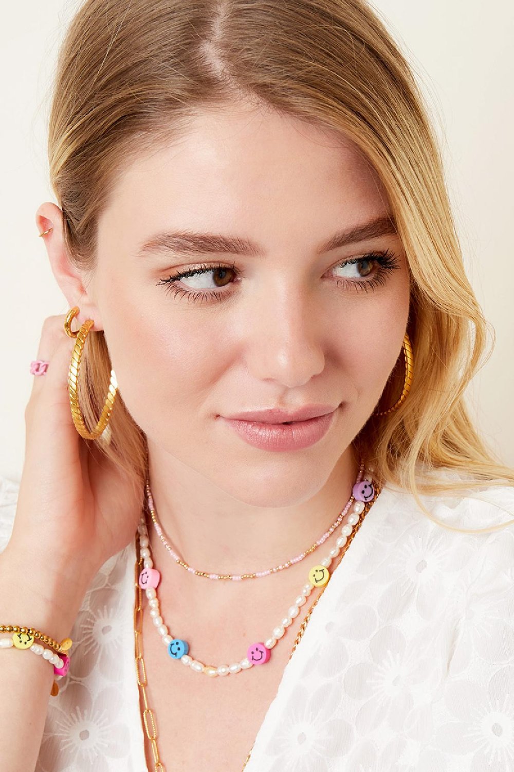 Oorringen van roestvrij staal Goud kleur Stainless Steel Afbeelding2