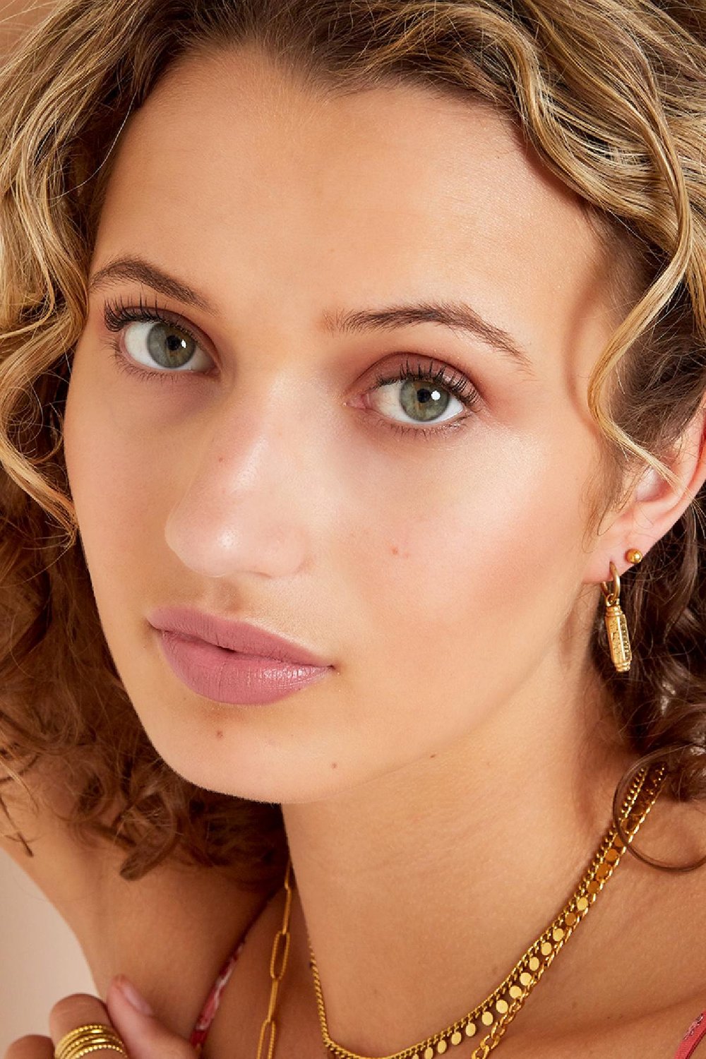 Oorbellen Badass Hanger Goud kleur Stainless Steel Afbeelding2