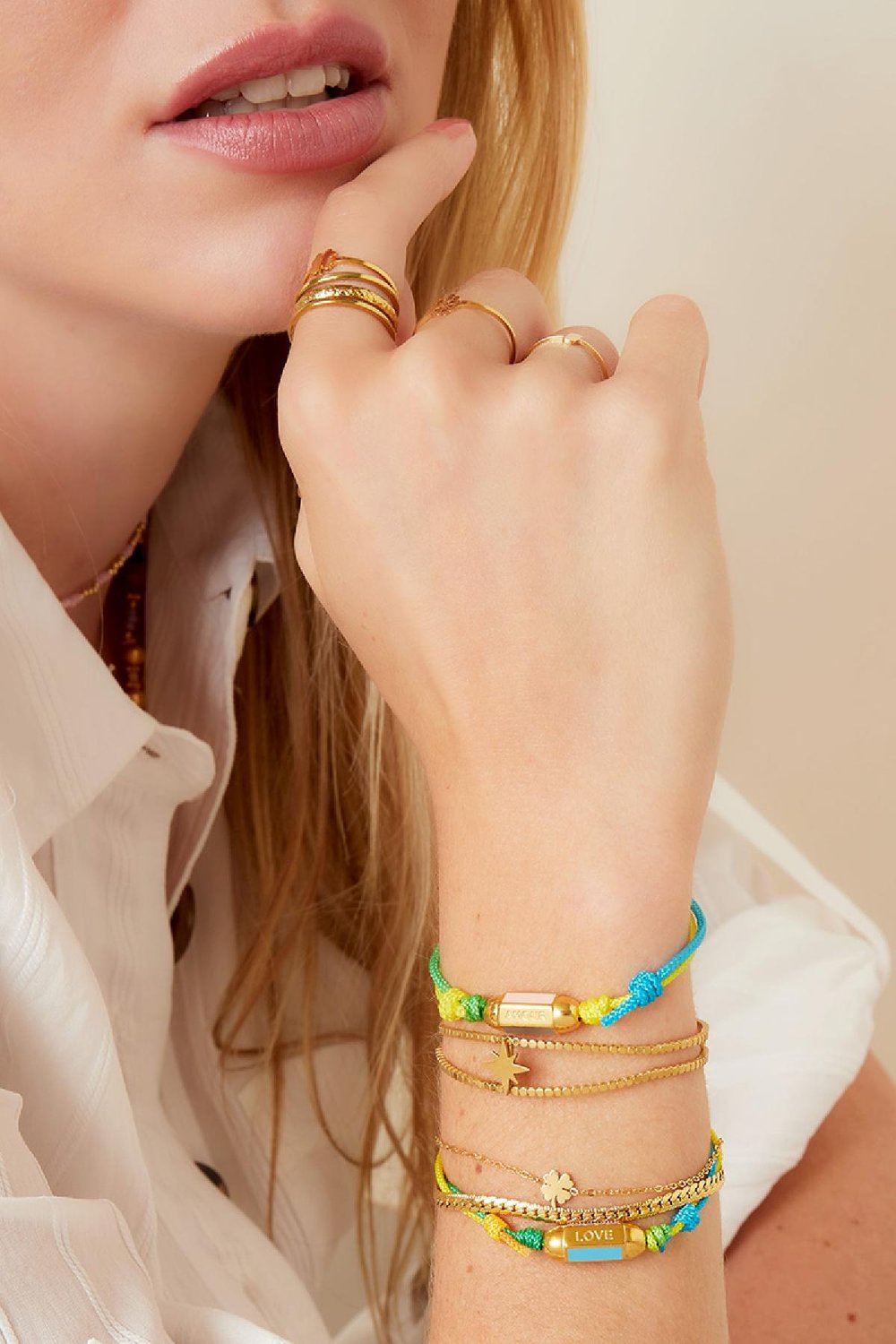 Armband La Vie Amour Mehrfarbig Multi Edelstahl Bild4