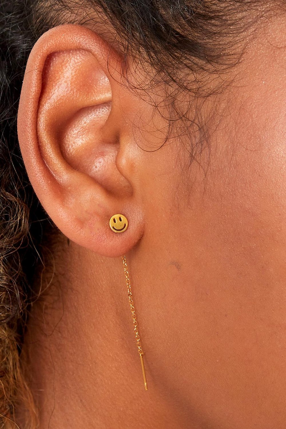 stainless steel chain earrings smiley  Picture3