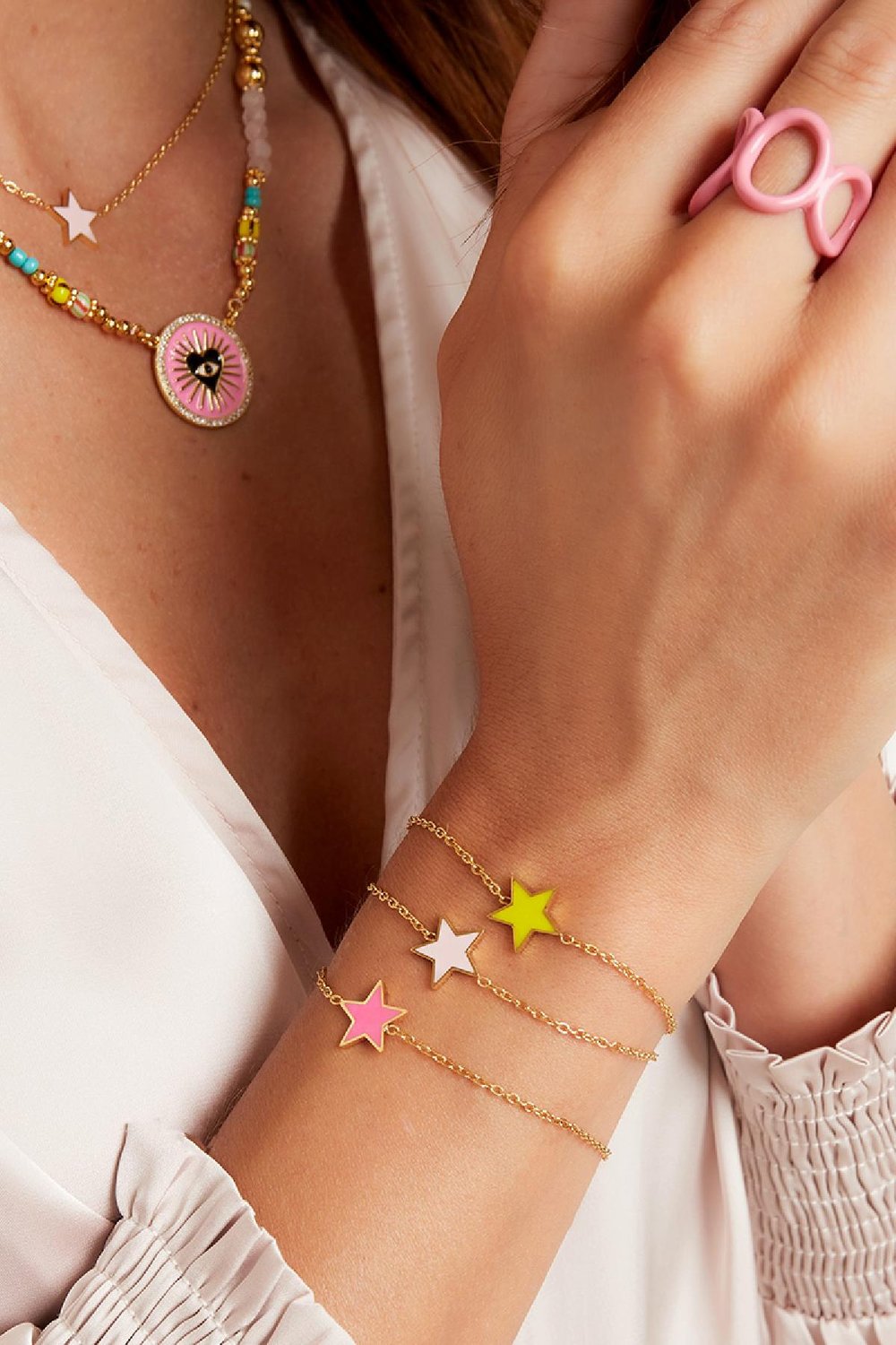 Stainless steel bracelet star Purple Picture2