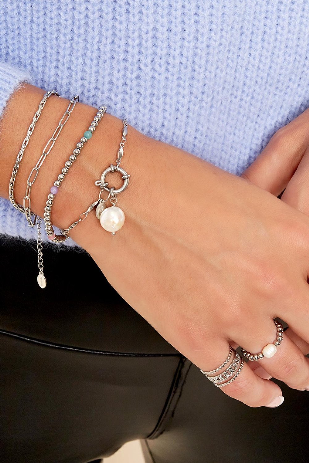 double stainless steel bracelet  Picture2