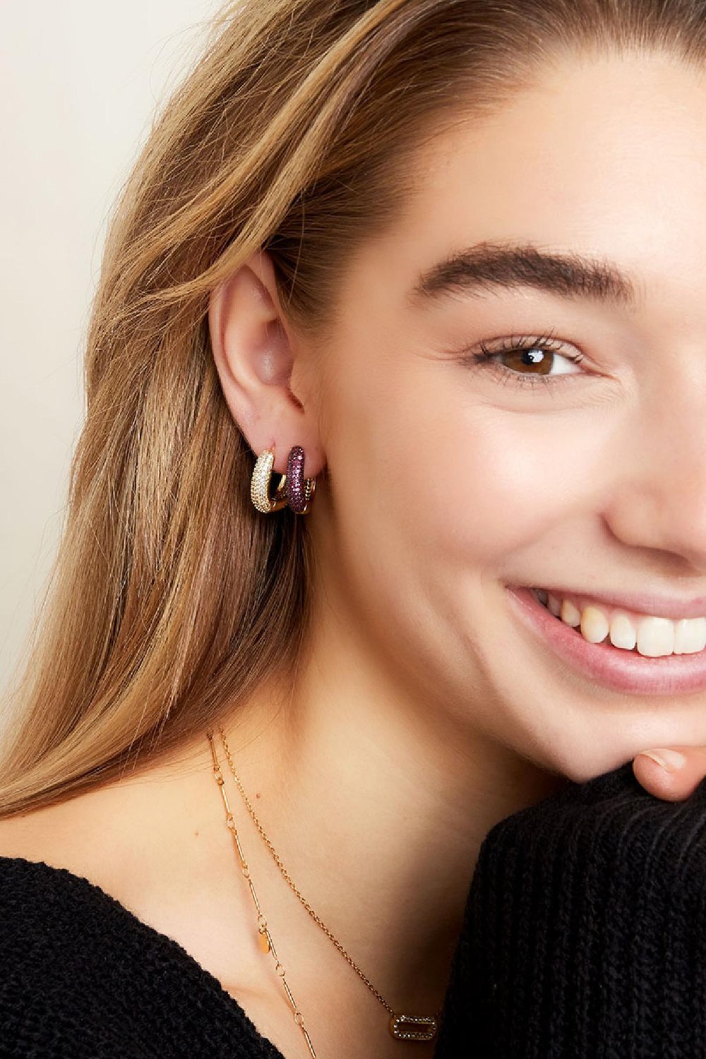 Kupferohrringe rund  Bild3