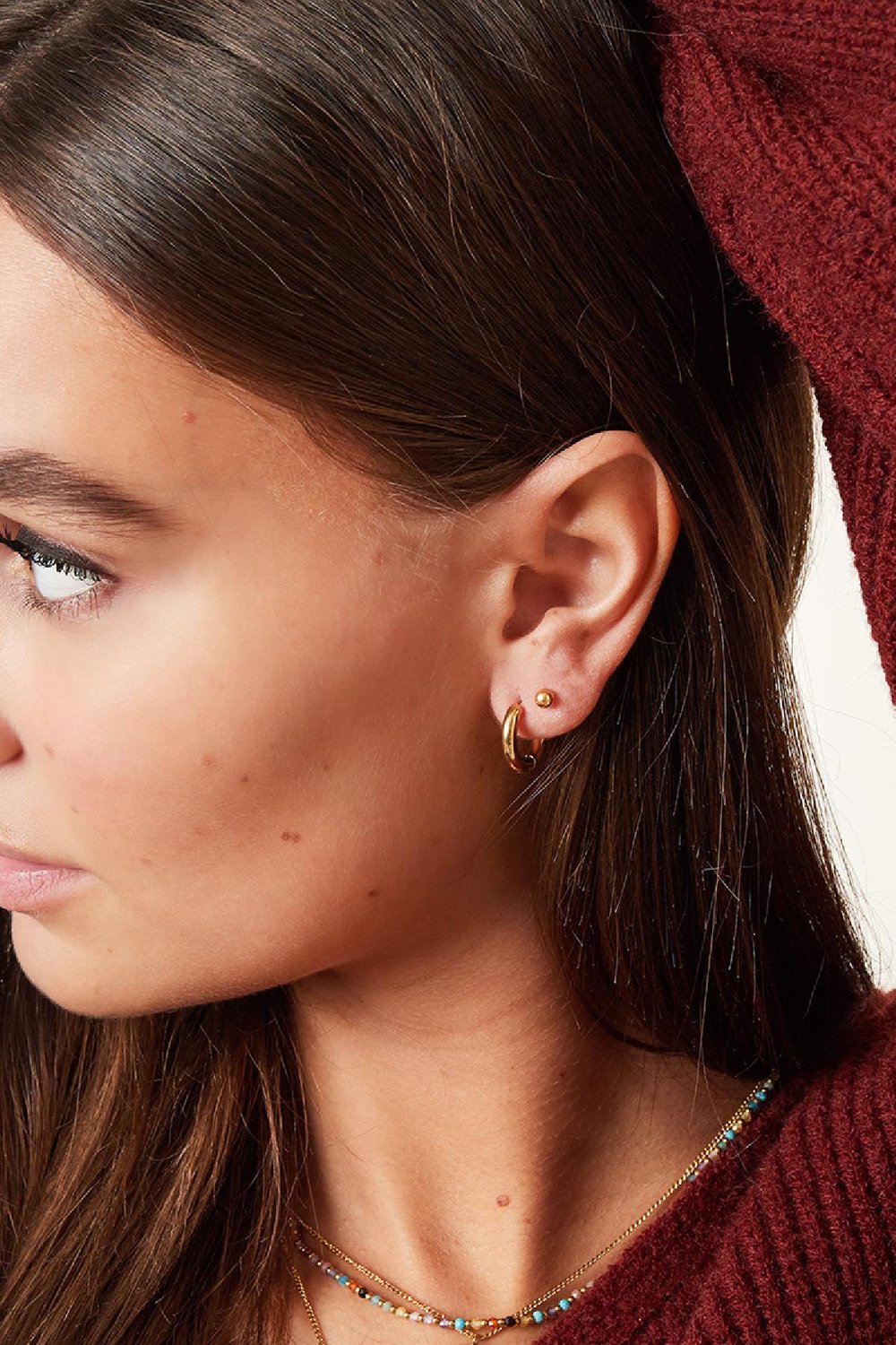 Earrings hoops Silver Color Stainless Steel Picture3