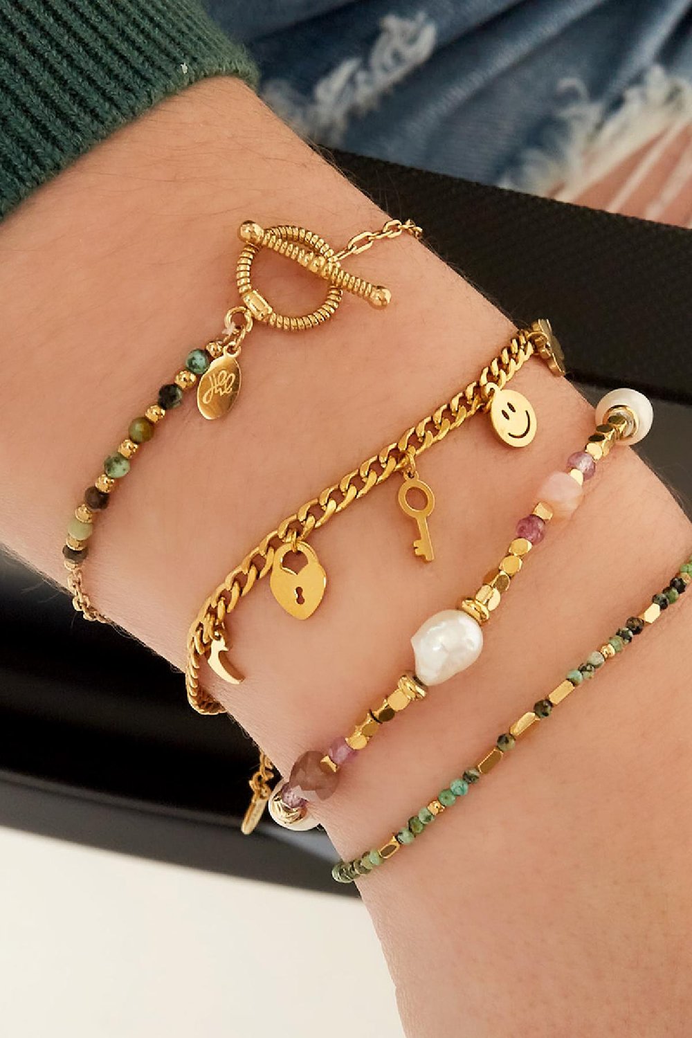 stainless steel charm bracelet  Picture2