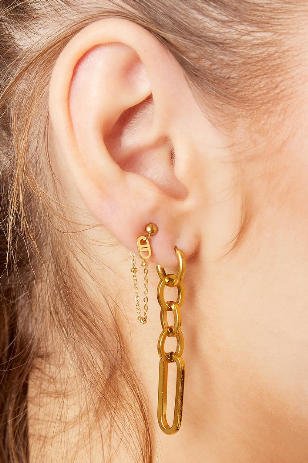 Ohrringe The Good Life Goldfarbe Edelstahl Bild2