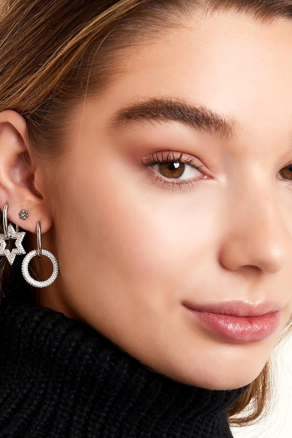 Ohrringe mit Zirkonen Grün Kupfer Bild2