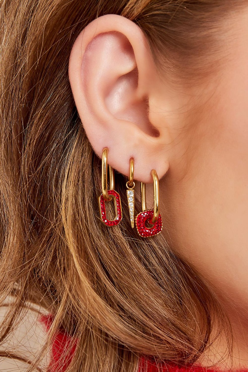 Ohrringe aus Edelstahl Weiß Bild3