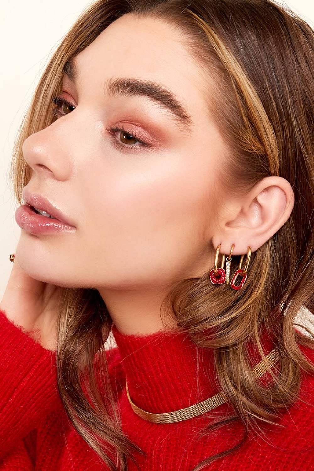 Ohrringe aus Edelstahl Weiß Bild2