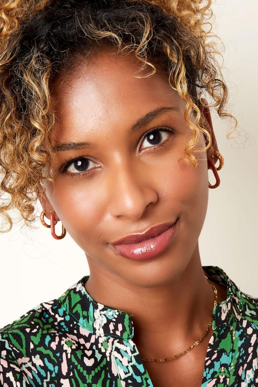 Regtangle earrings color Coral Stainless Steel Picture2