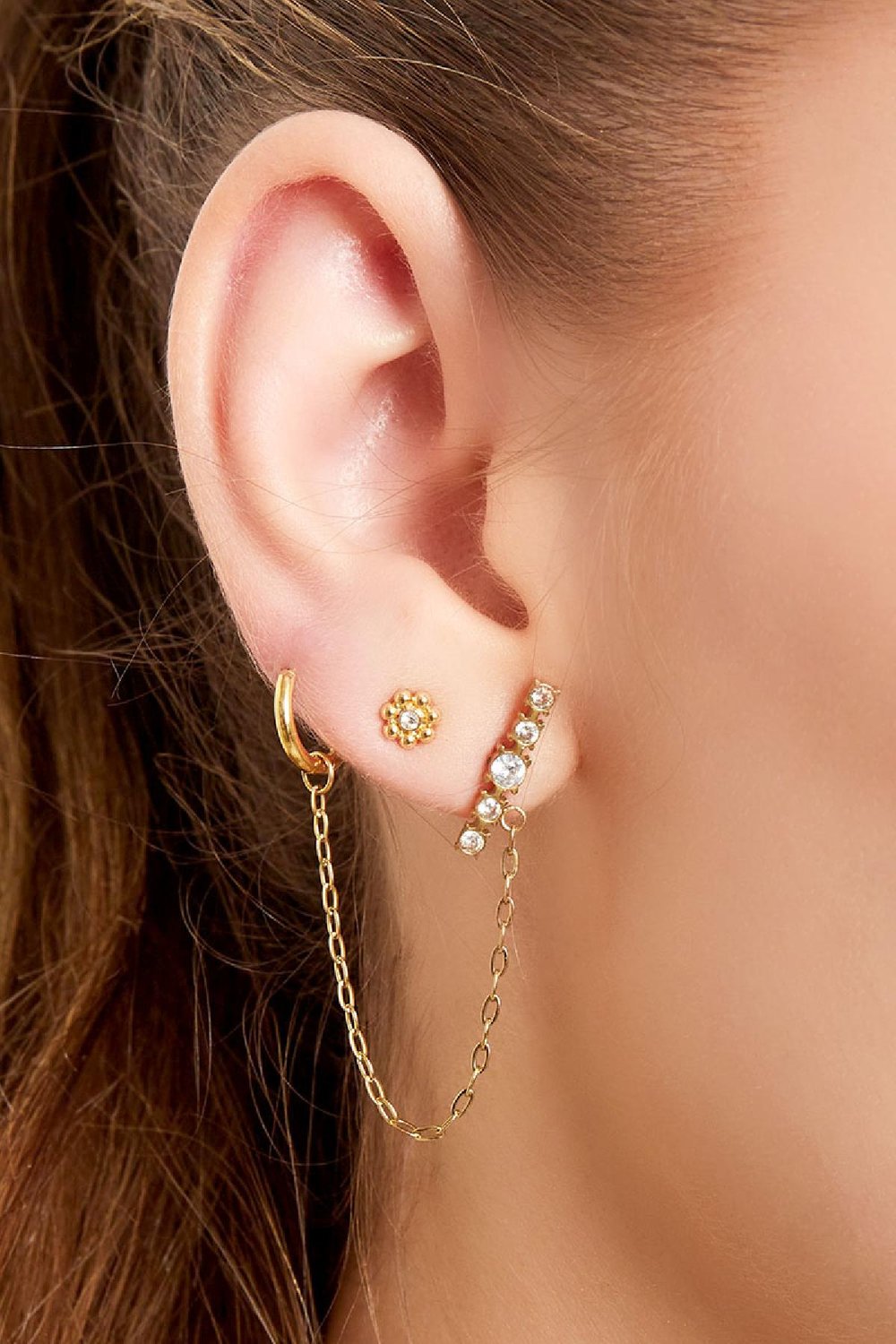 Pendientes de acero inoxidable Plata Imagen3