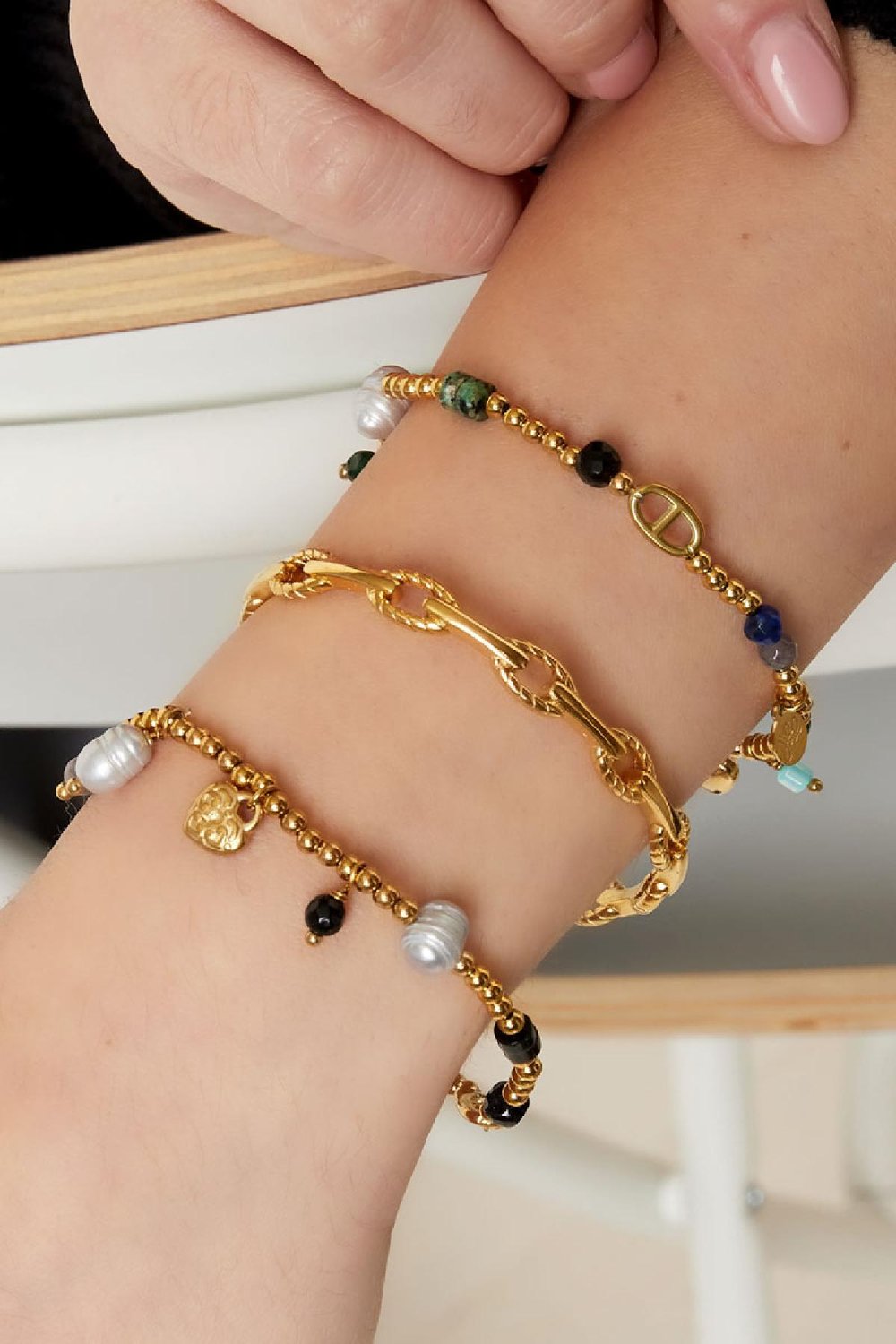 stainless steel bracelet beads the good life  Picture4