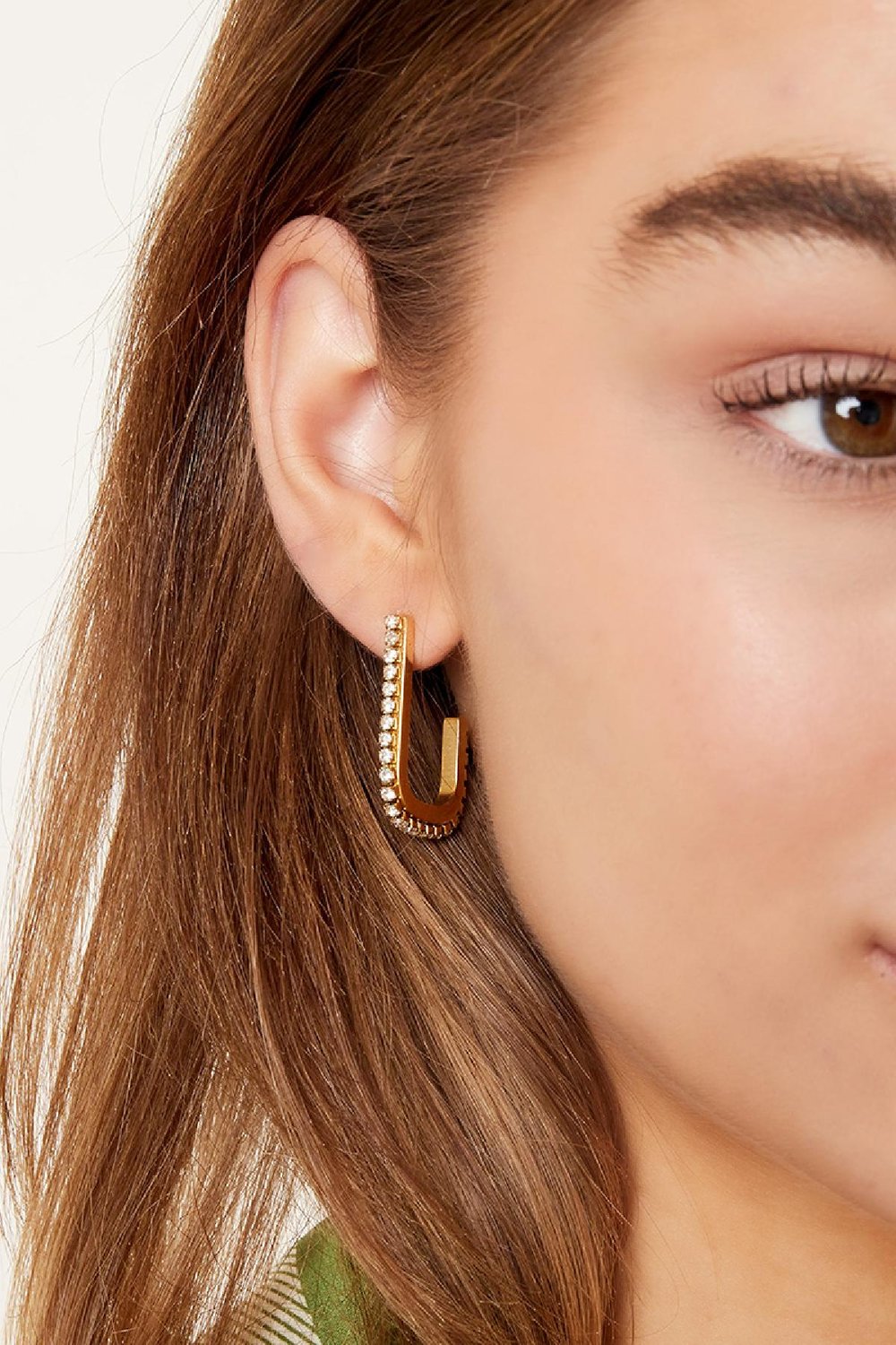 Ohrringe mit Zirkonsteinen Silber Edelstahl Bild3