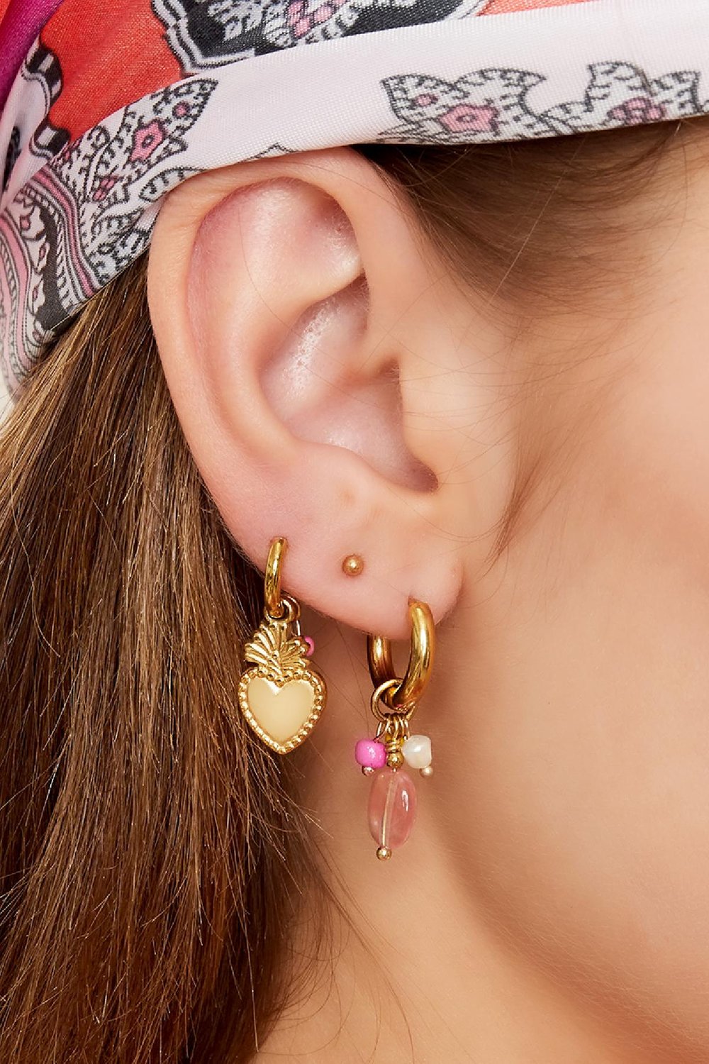 Dangling earrings Gold Color Stainless Steel Picture3