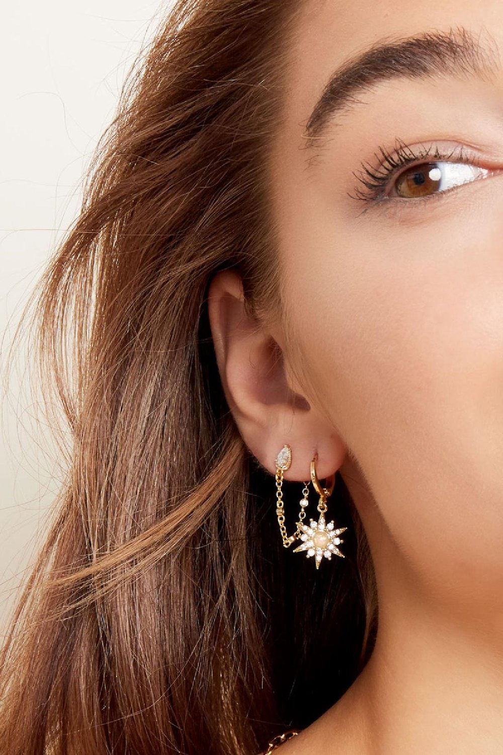 Earrings star - Sparkle collection Silver Color Copper Picture4