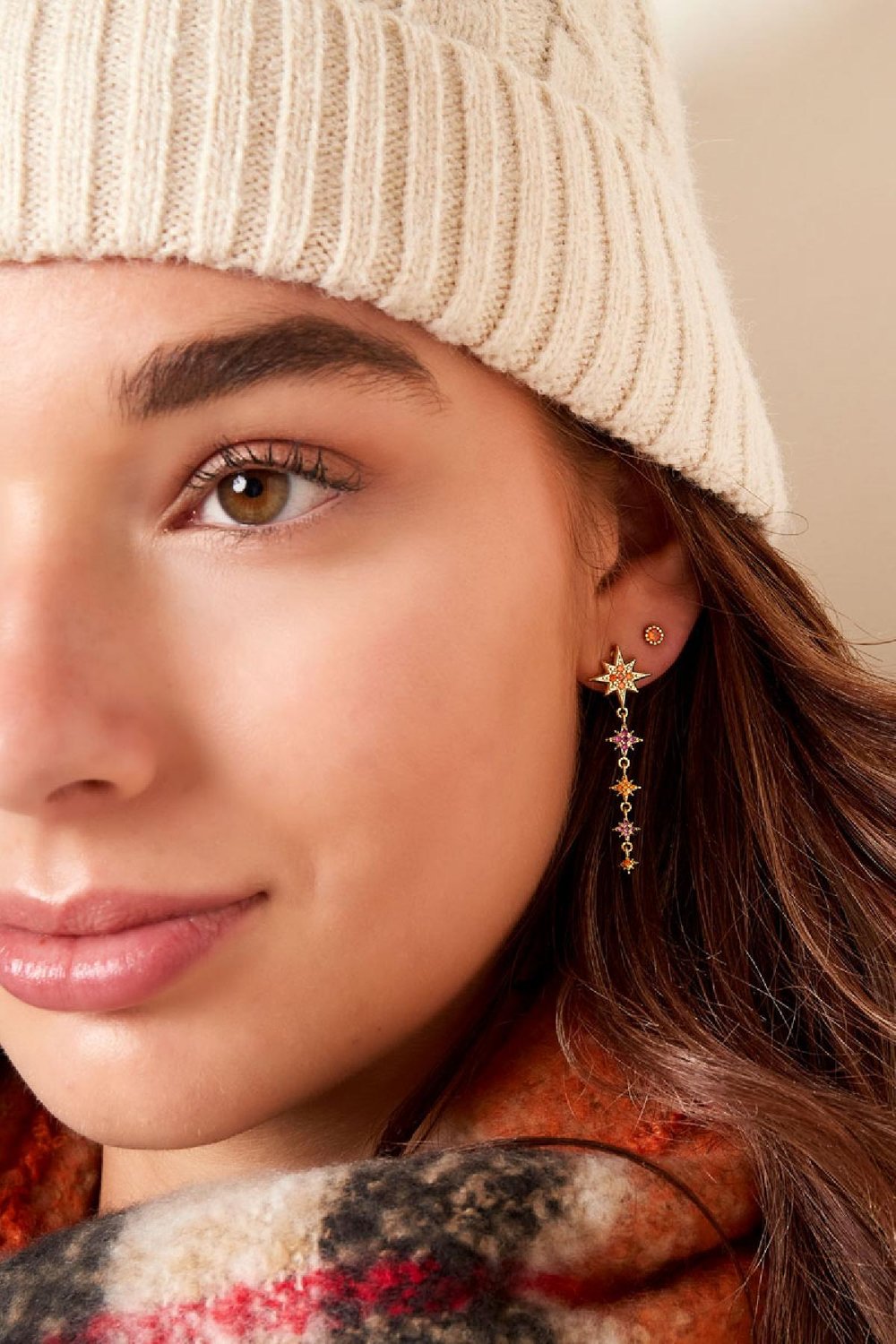 Ear Studs Zircon - Sparkle Collection Gold Color Copper Picture2