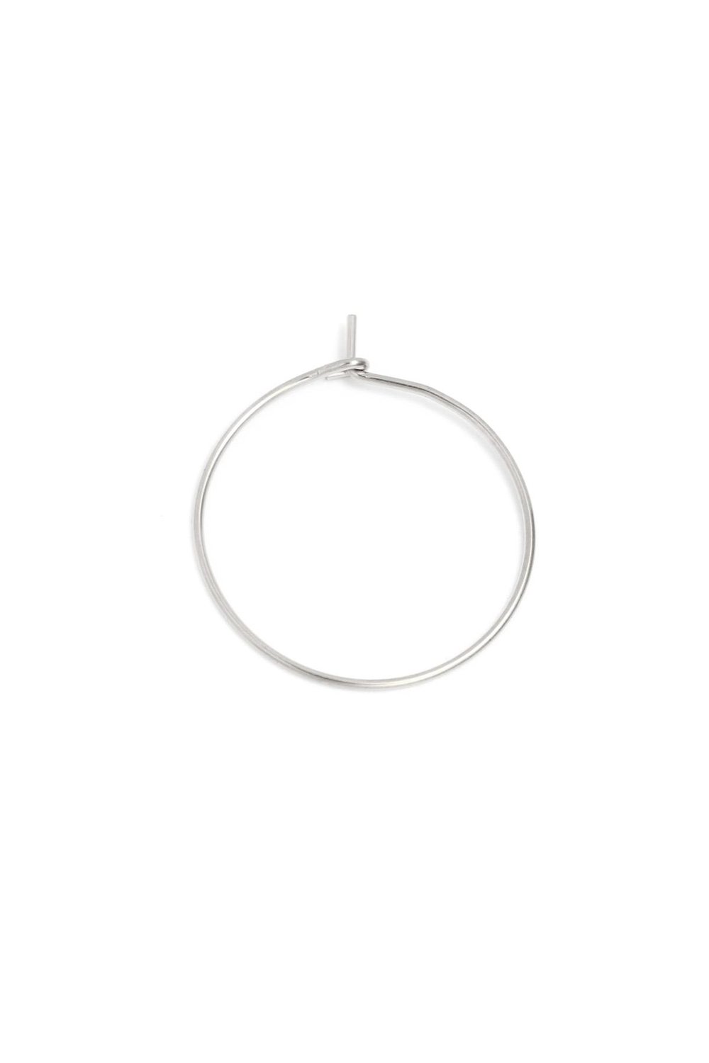 Creoles set Hoop model 4 Silver Color Stainless Steel