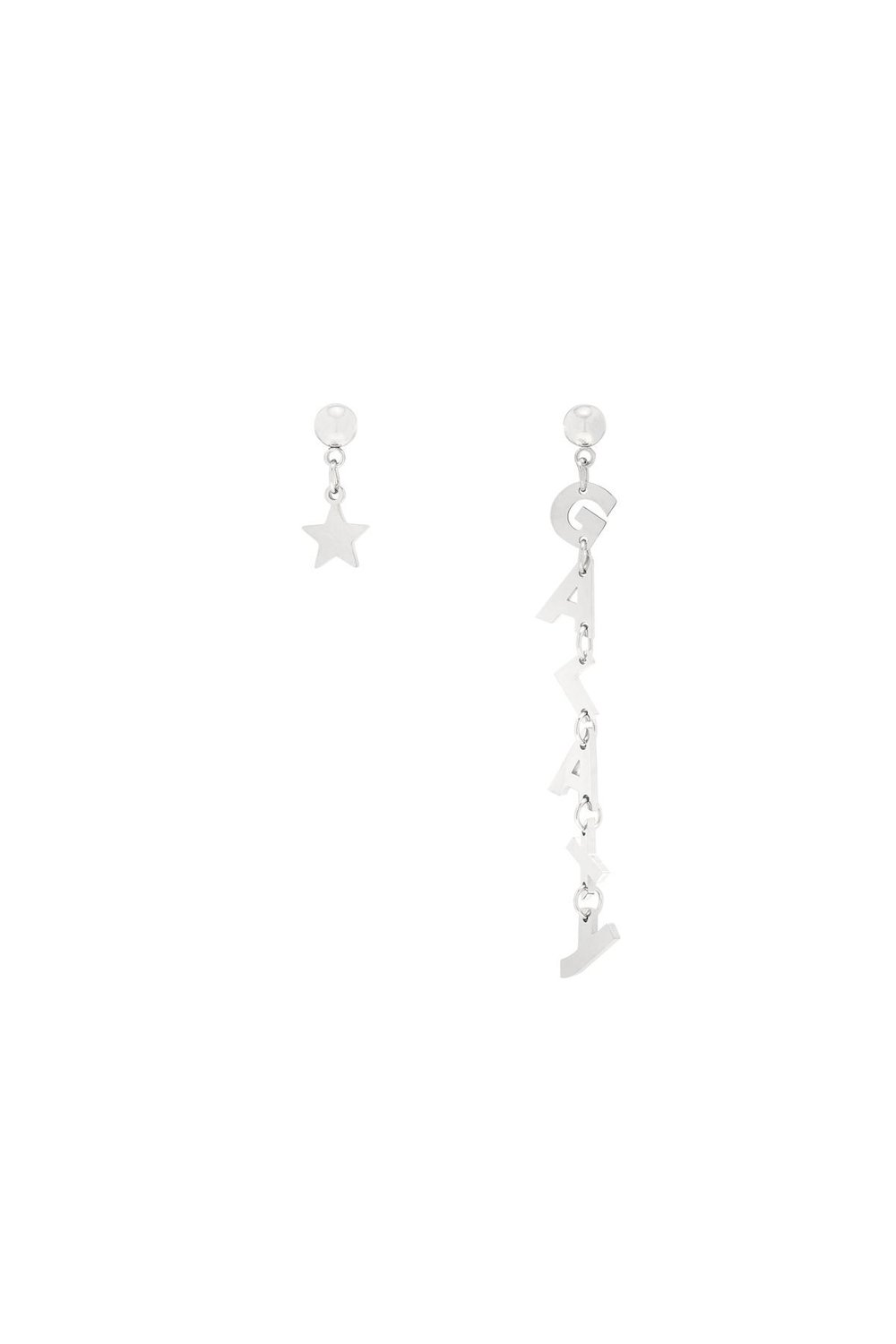 Earrings Galaxy Star Silver Color Stainless Steel 