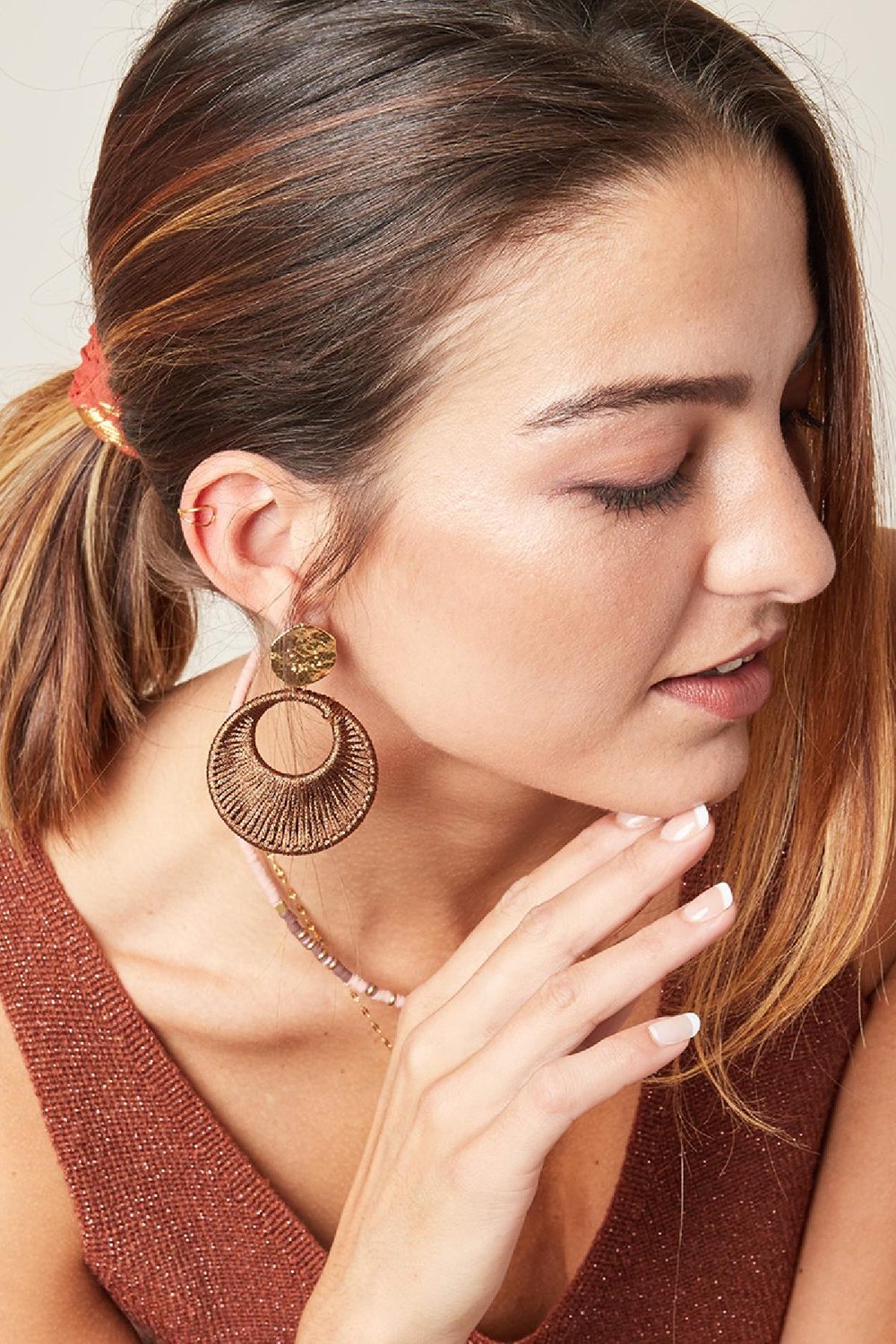 Earcuff Sinta Plata Acero inoxidable h5Imagen3