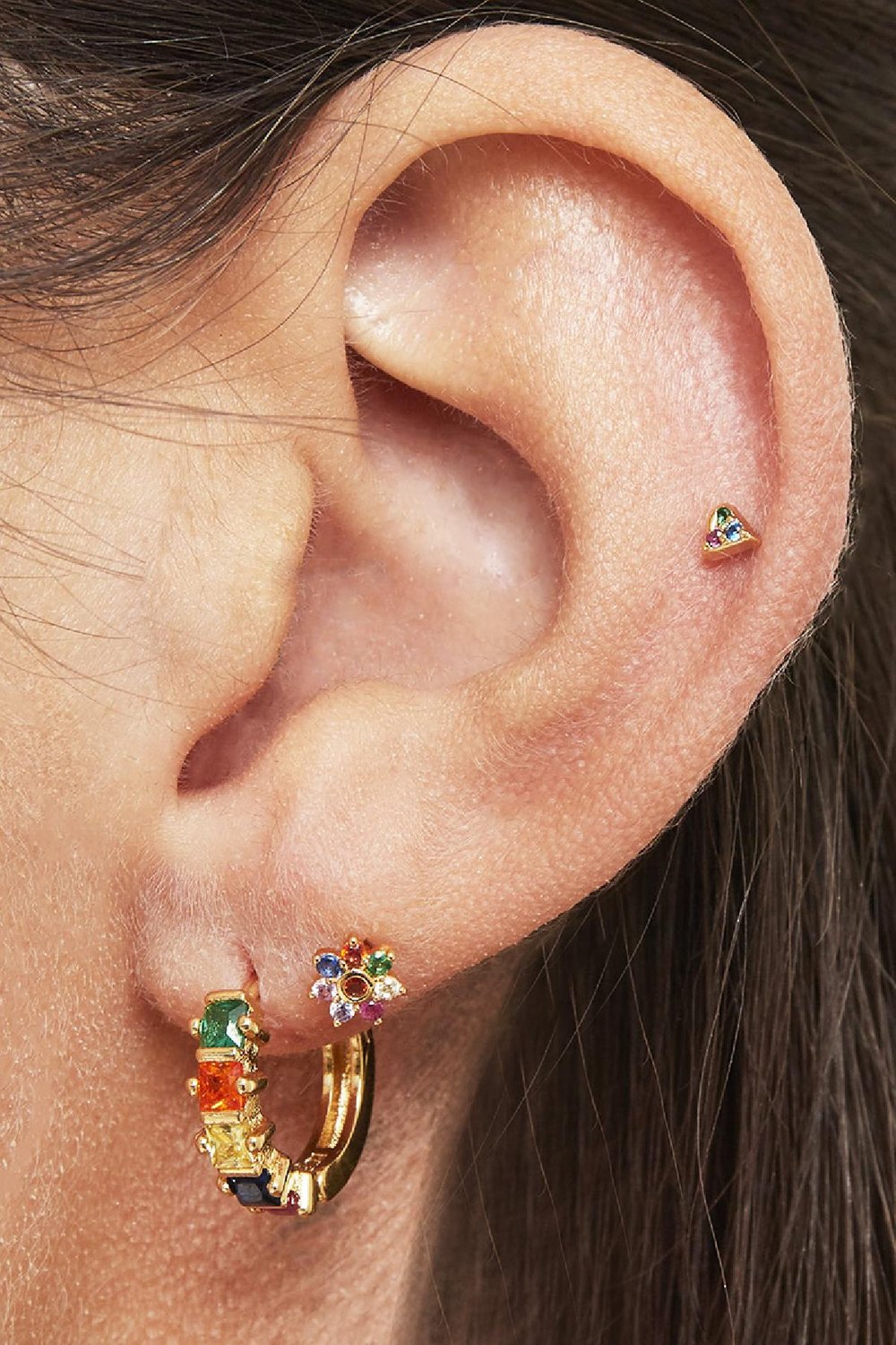 Oorbellen Triangle Mini Zilver Koper h5Afbeelding2