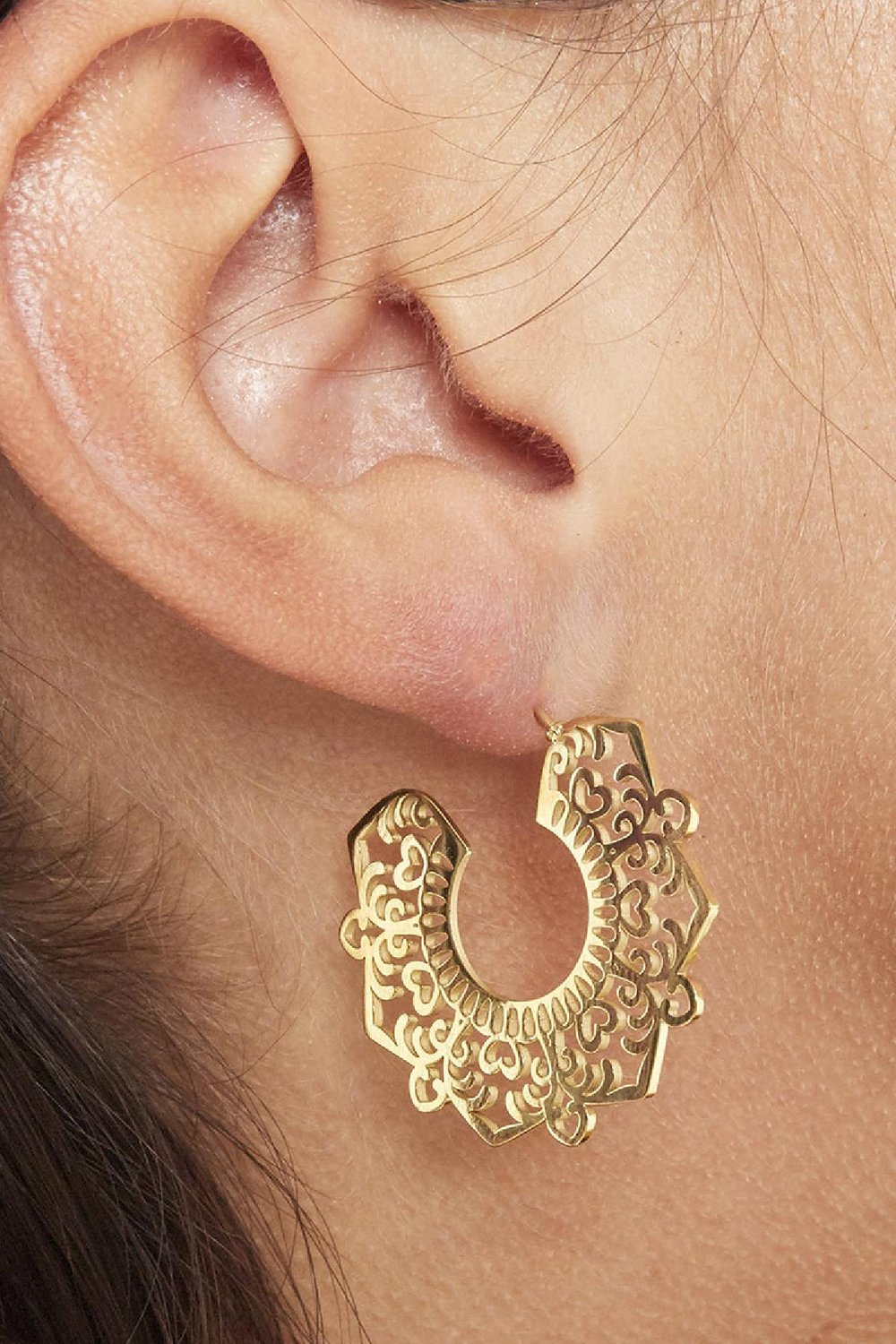 Boucles d'oreilles Boho Argenté Acier inoxydable h5Image2