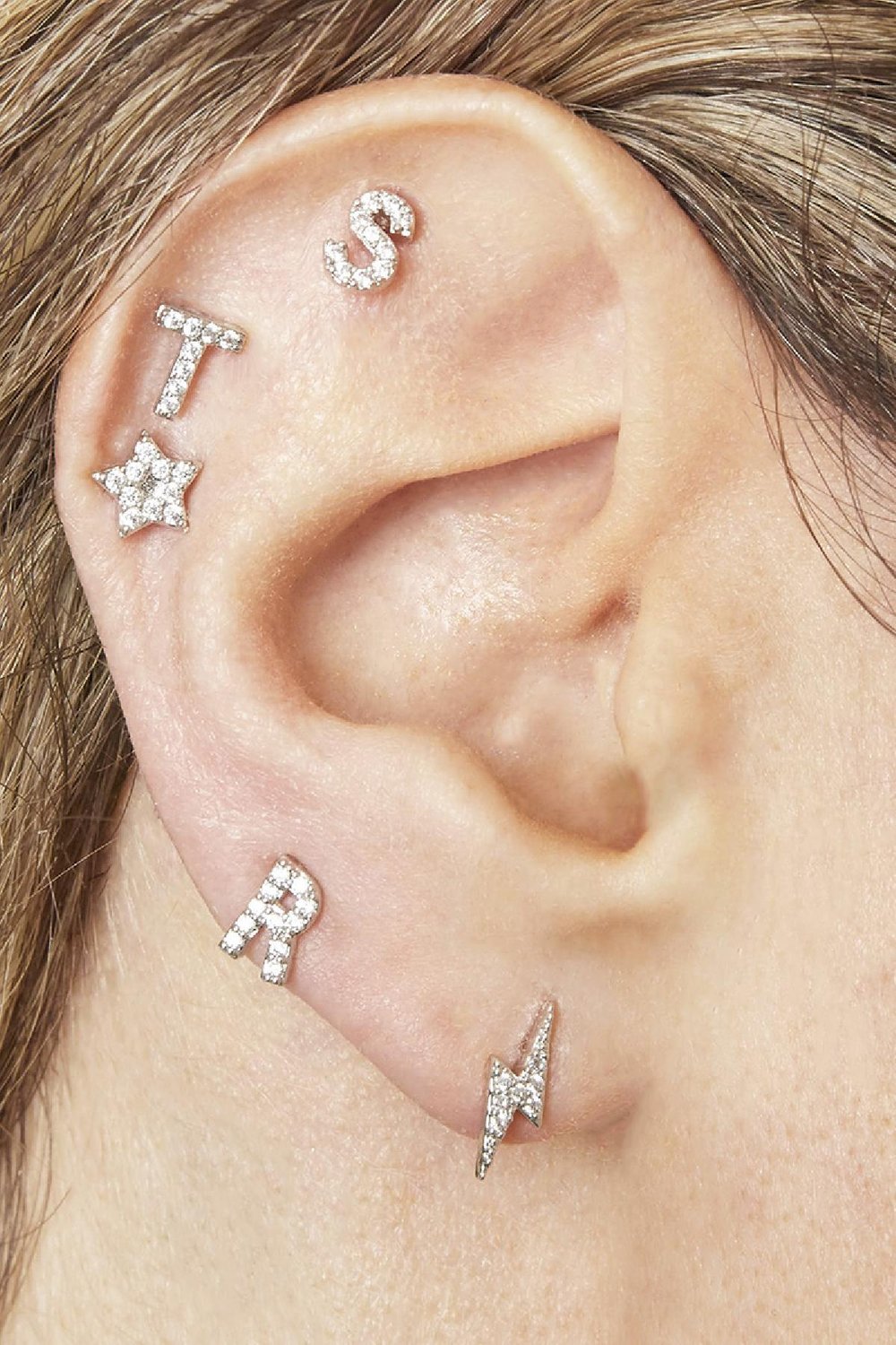 Piercing Star Noir Cuivré,Acier inoxydable Image2