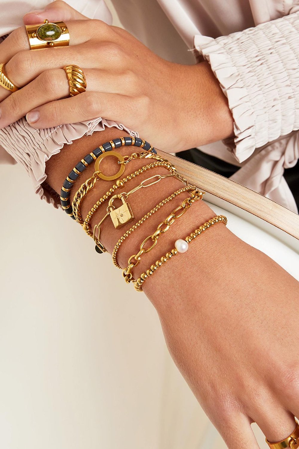 Bracelet Cute Lock Gold Color Stainless Steel Picture2