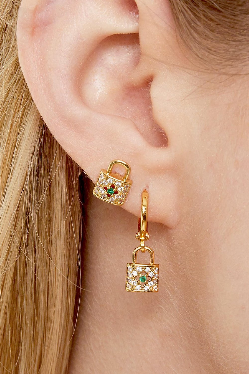 Boucles d'oreilles Precious Dot Argenté Cuivré h5Image2