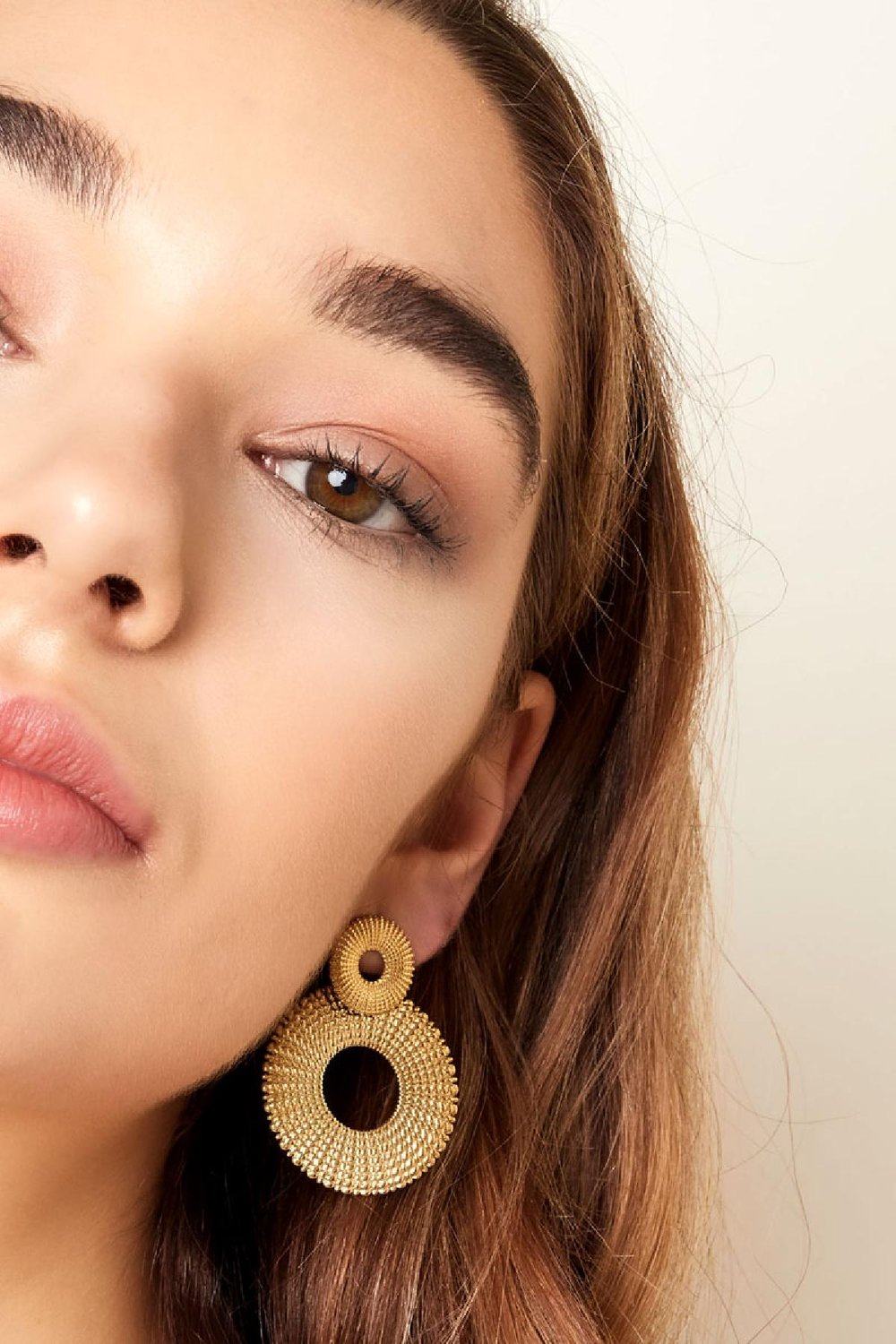 Statement earrings circles Silver Color Stainless Steel h5Picture3