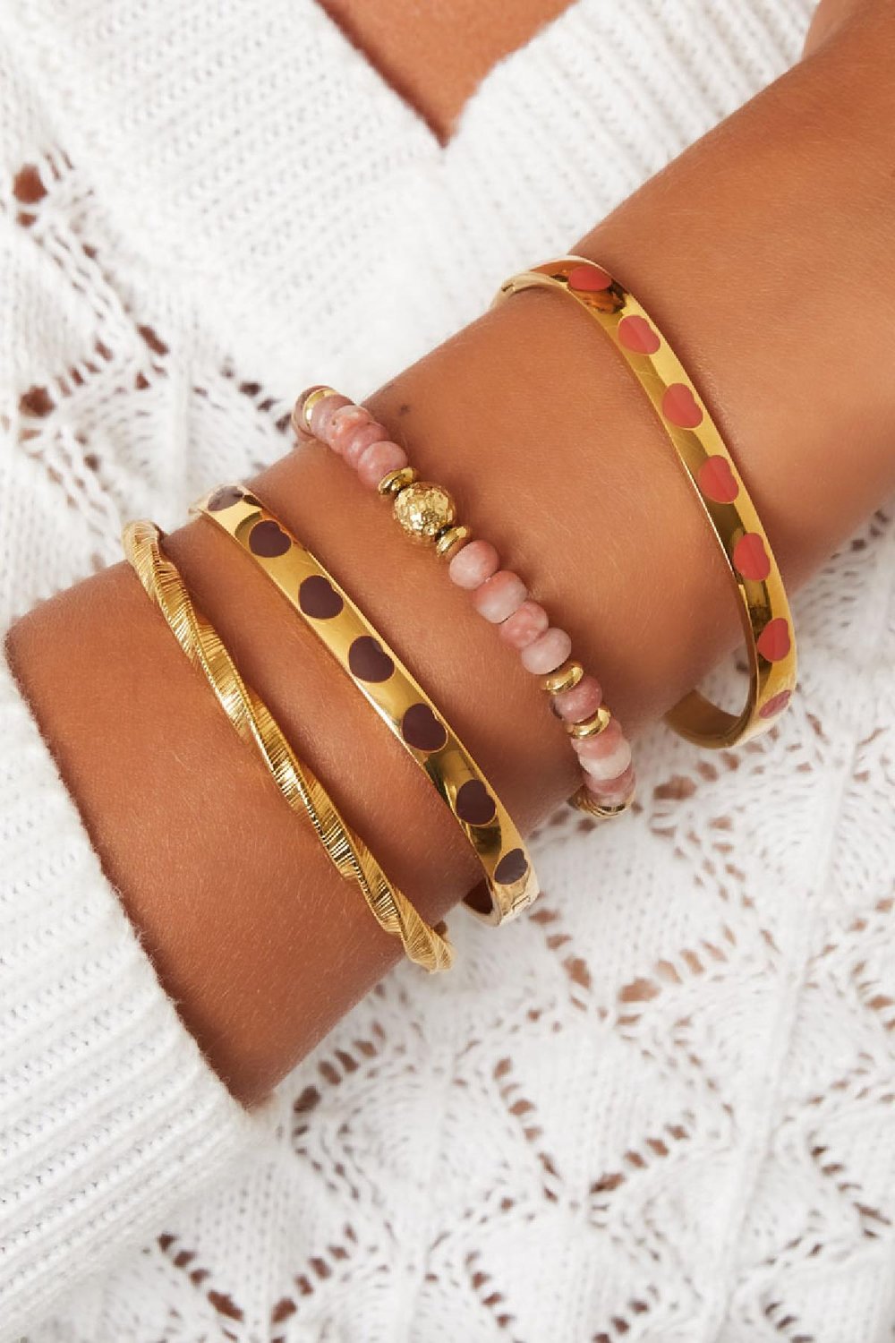 bracelet with multi-coloured stone beads - natural stones collection green &  h5Picture2