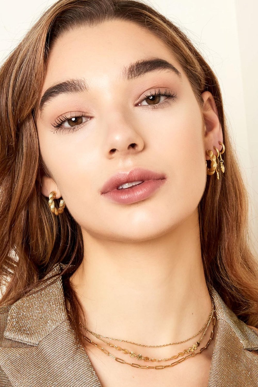 Pendientes torcidos Plata Acero inoxidable h5Imagen2