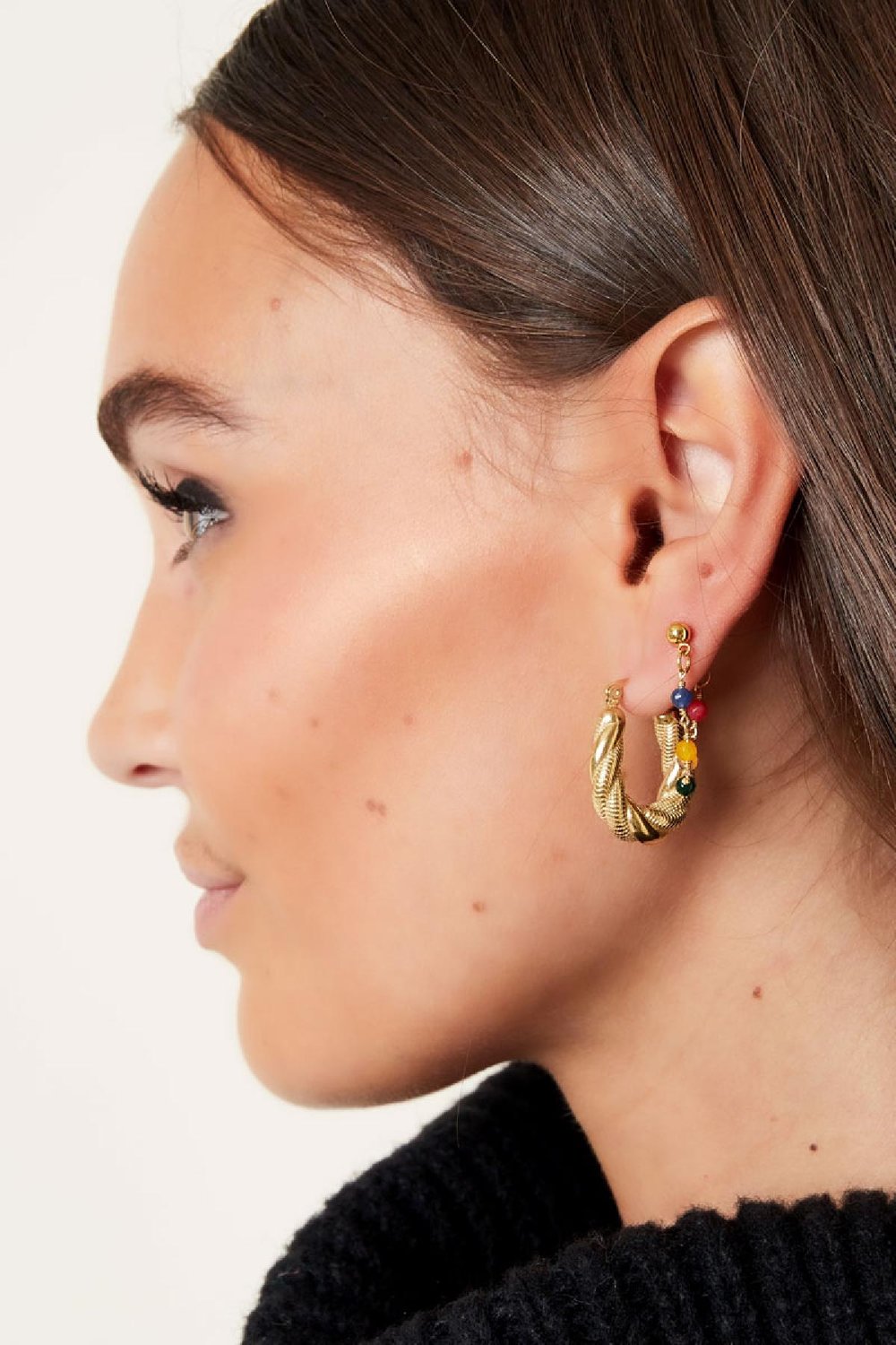 Boucles d'oreilles torsade gracieuse Argenté Acier inoxydable Image3