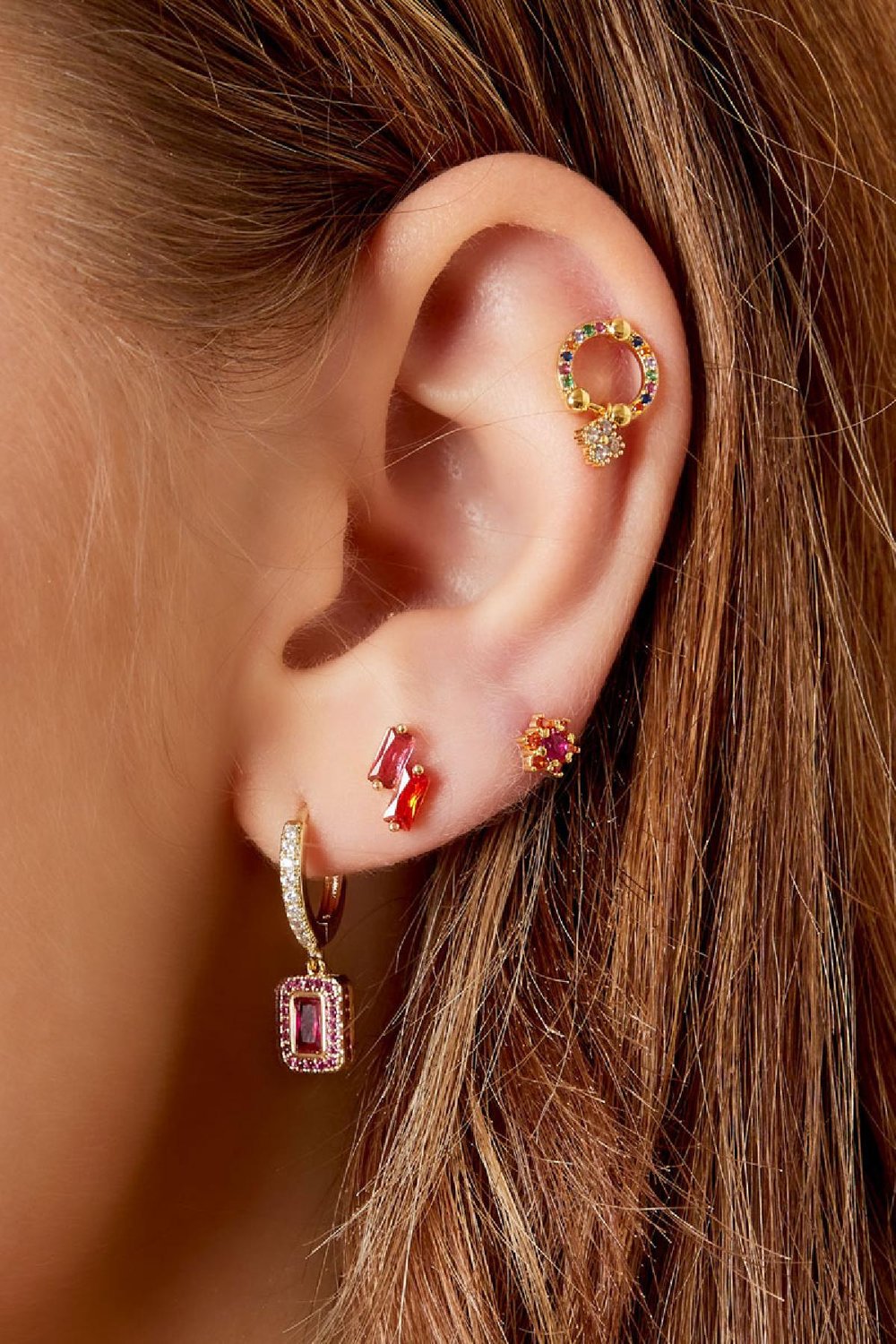 Piercing ring - Sparkle collection Gold Color Copper Picture2