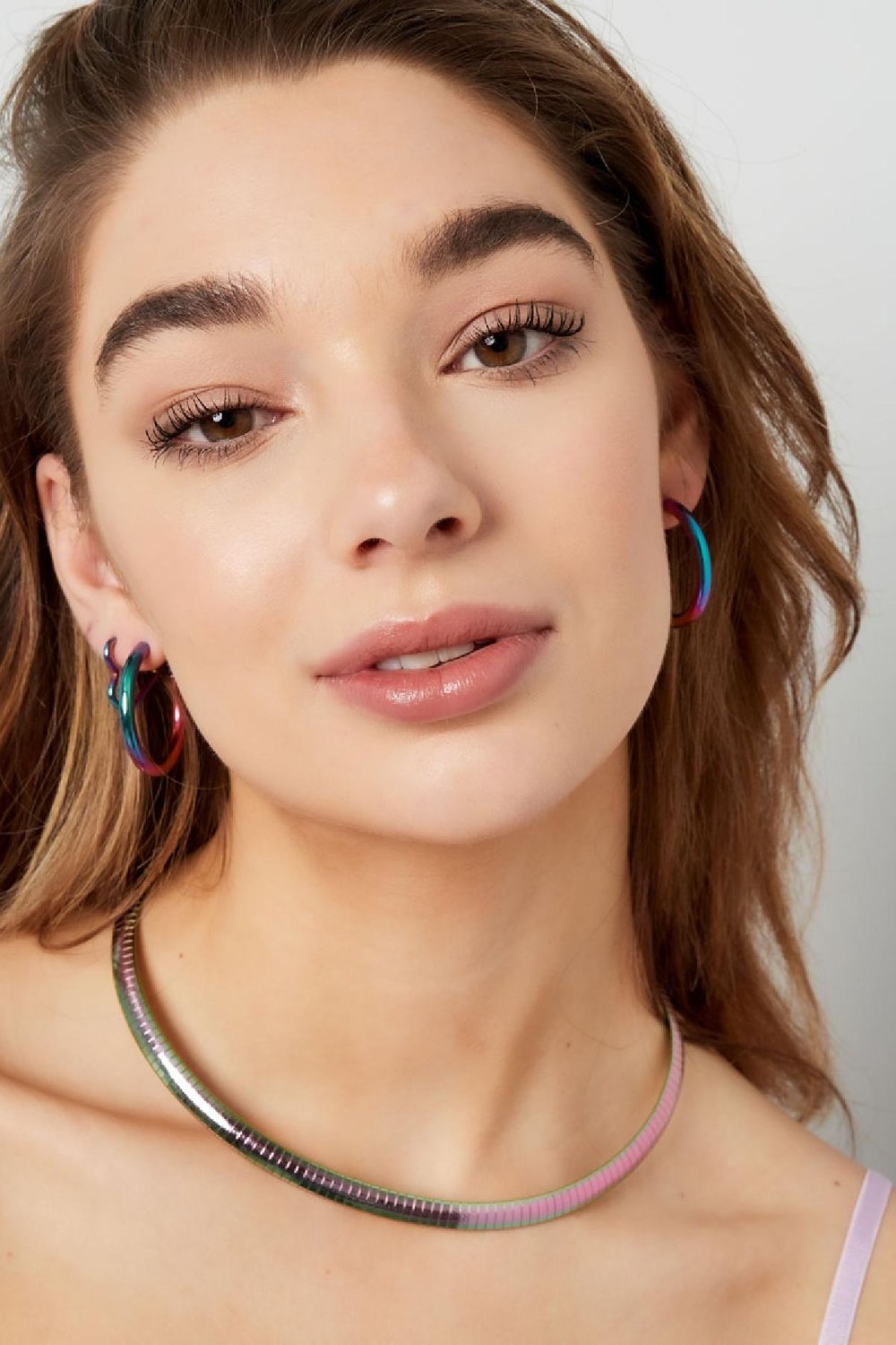 Ohrringe holographisch Multi Edelstahl h5Bild2