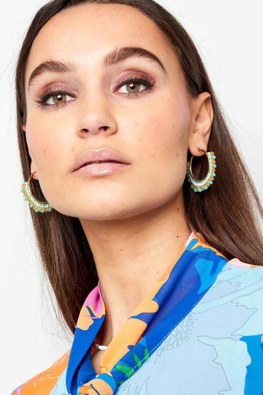 Party-Ohrringe Fuchsia Glas h5Bild4