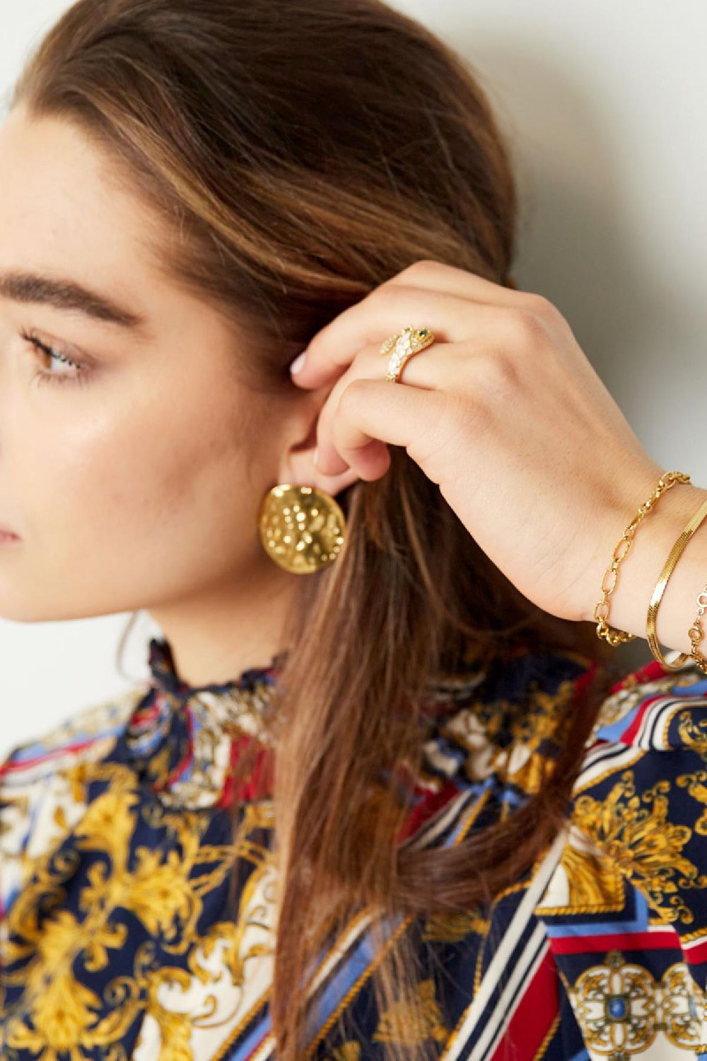 Link bracelet circles Gold Color Stainless Steel h5Picture3