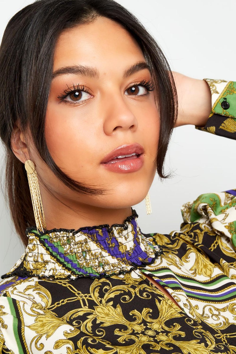 Statement earrings round Silver Color Stainless Steel h5Picture2