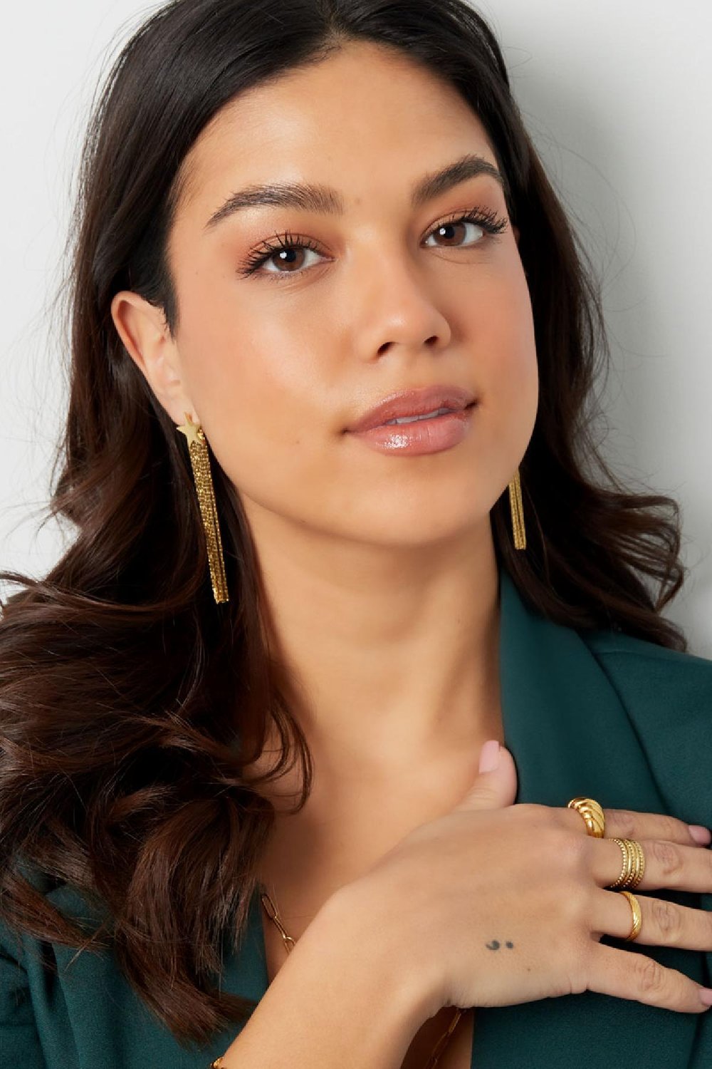 Statement earrings star Silver Color Stainless Steel h5Picture4